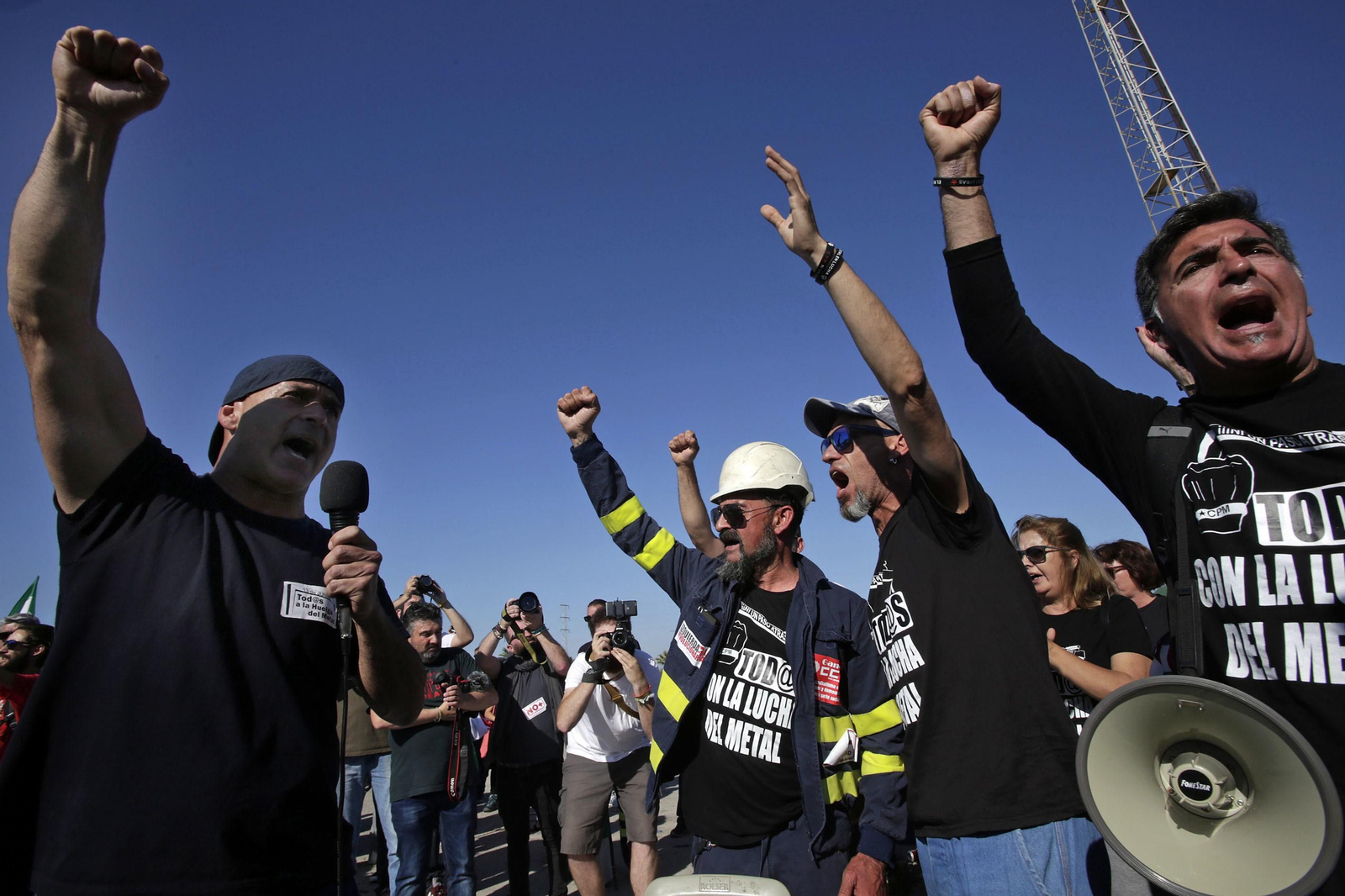 Manifestación de los trabajadores del metal en Cádiz