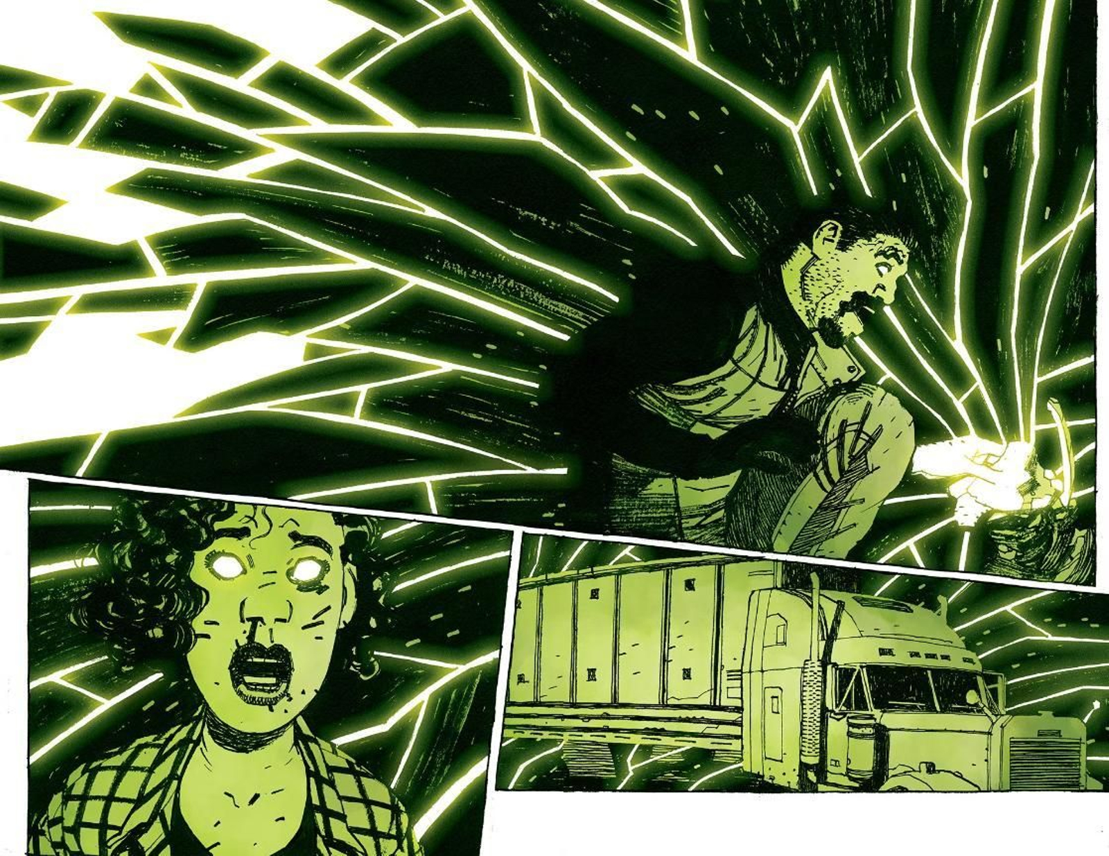 Un panel del cómic.