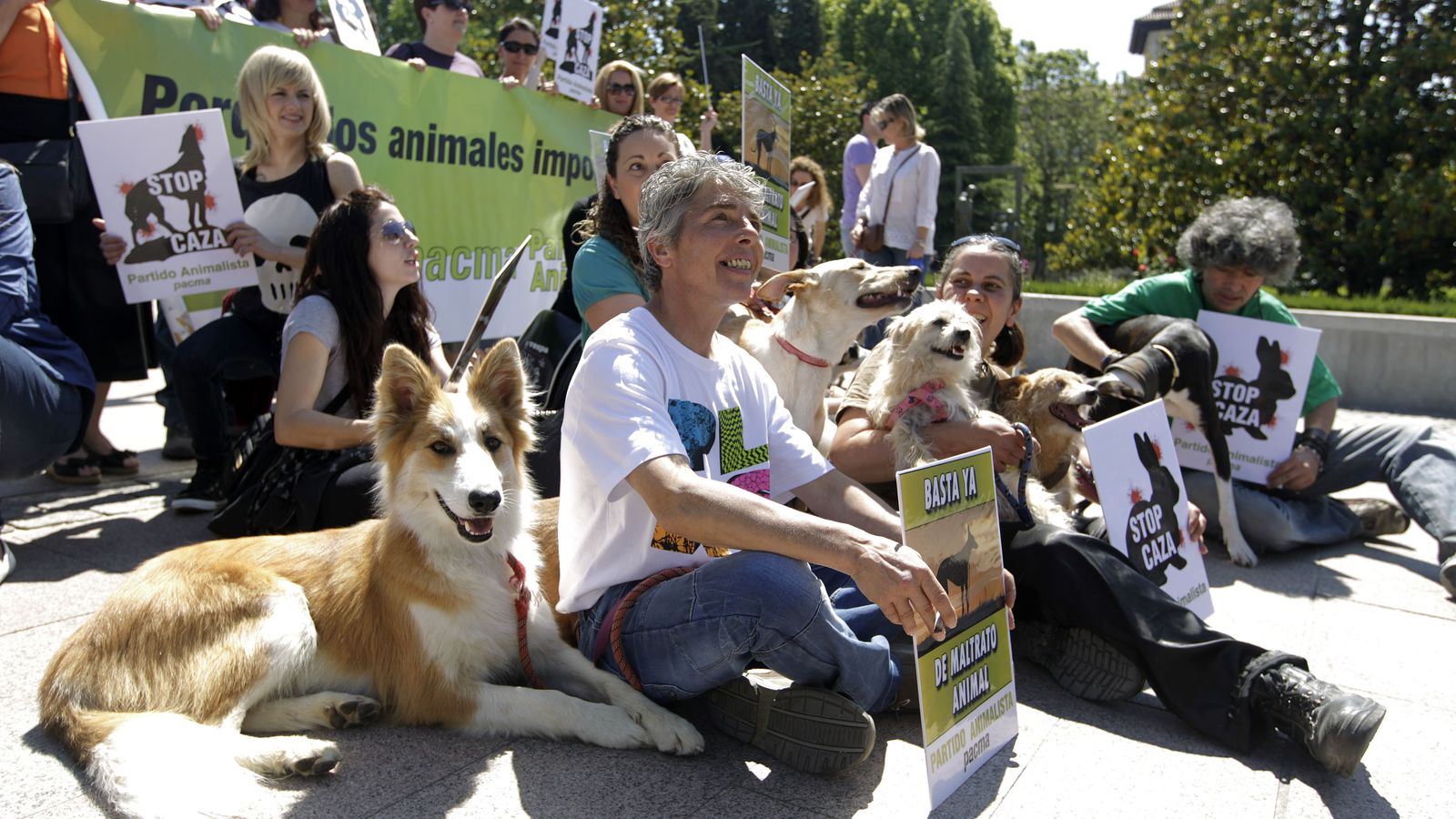 Concentración a favor de los derechos de los animales