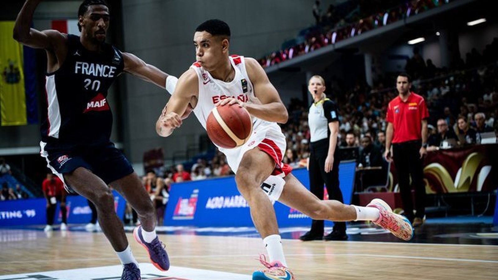 Un lance de la final entre España y Francia