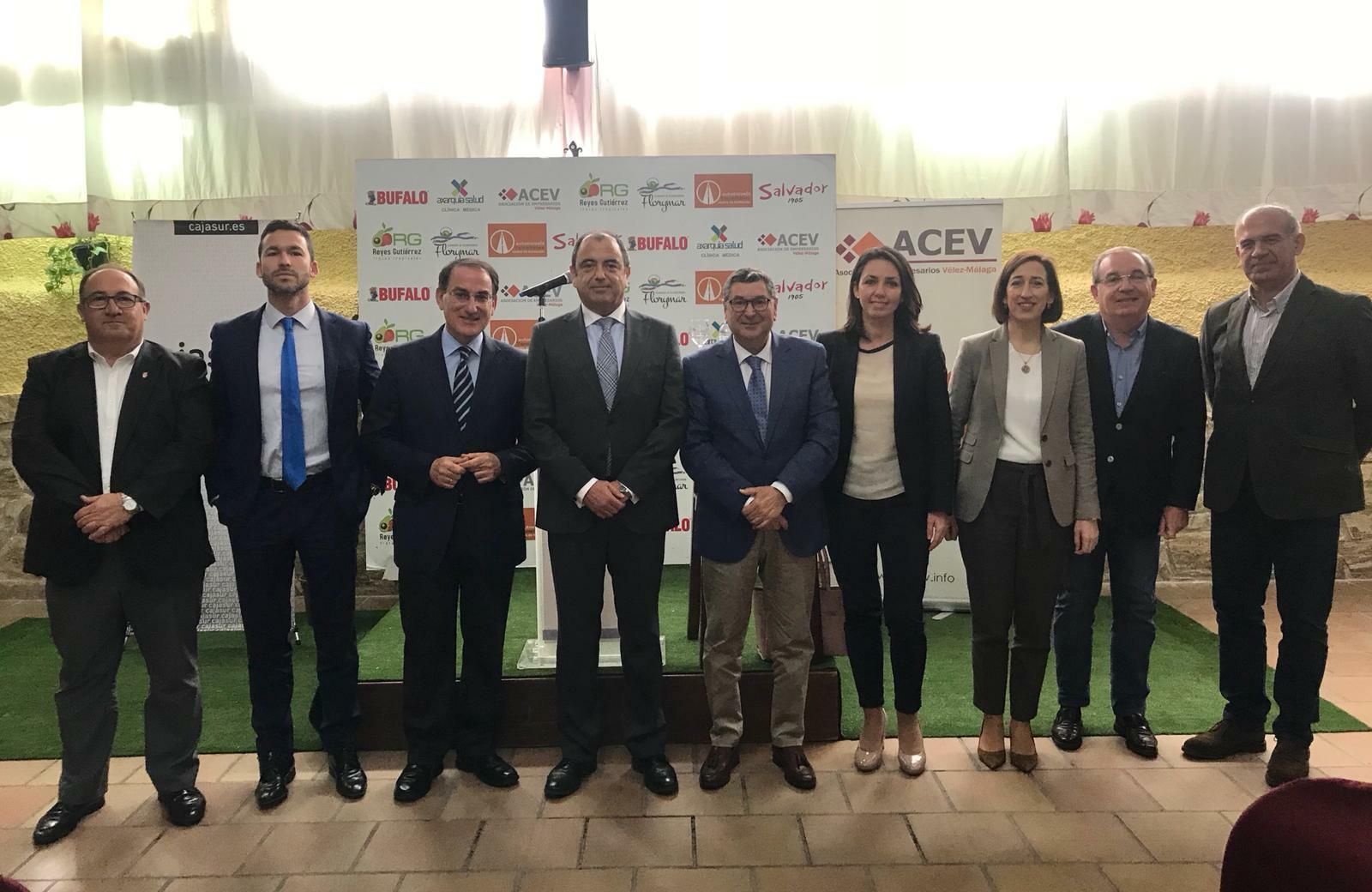 El presidente de los empresarios en Andalucía, Javier González de Lara, este viernes en Vélez-Málaga.