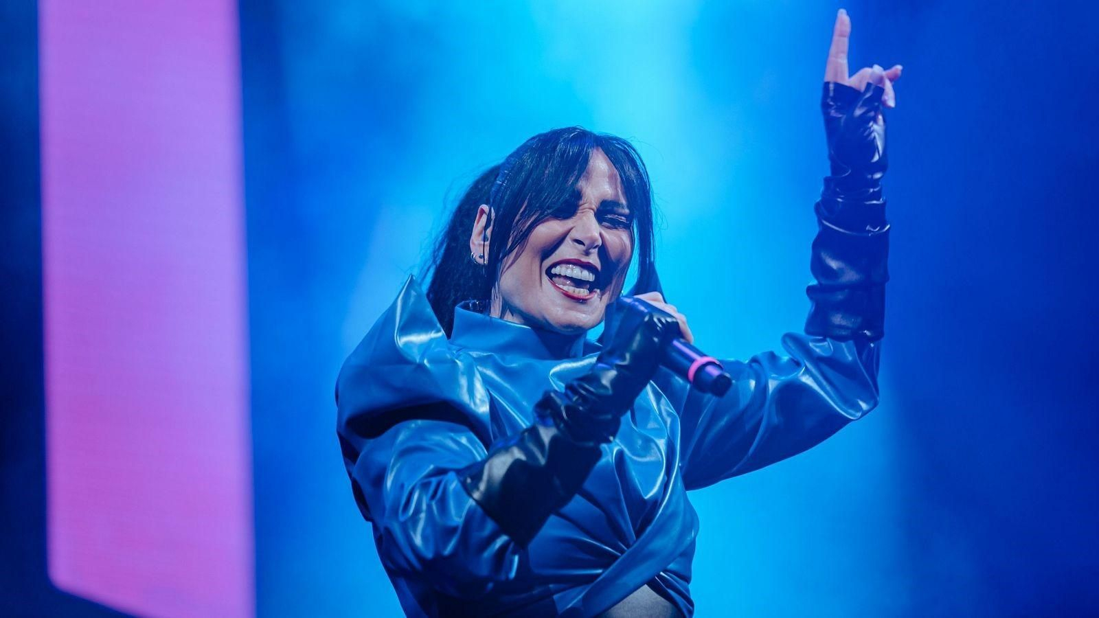 Rosa López durante una de sus actuaciones