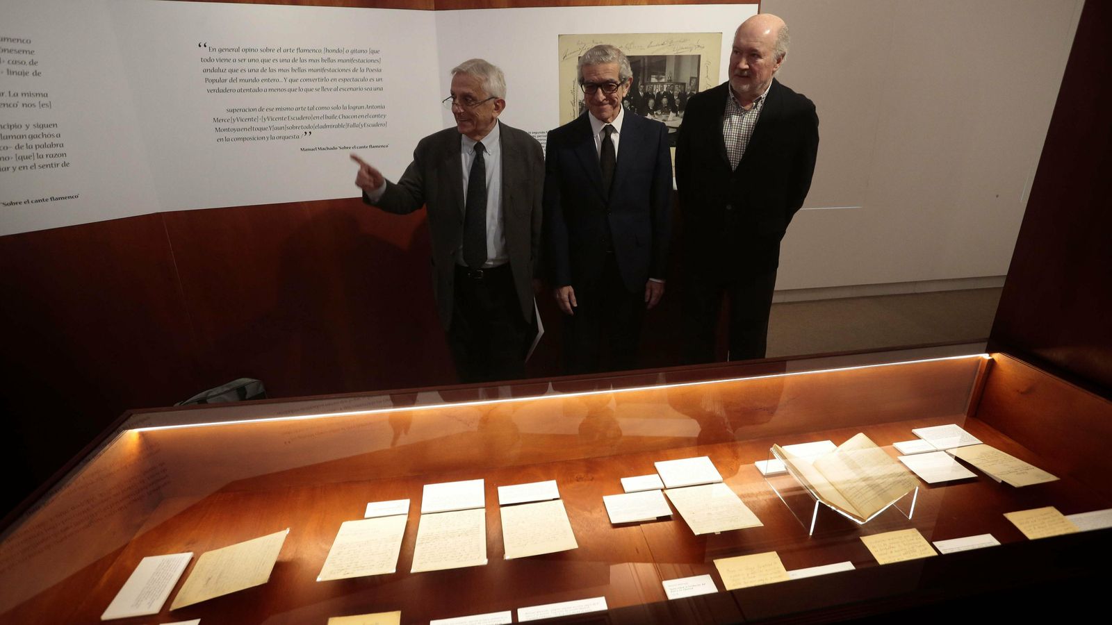 Antonio Rodríguez Almodóvar, Braulio Medel y Carlos de Lecea Machado.