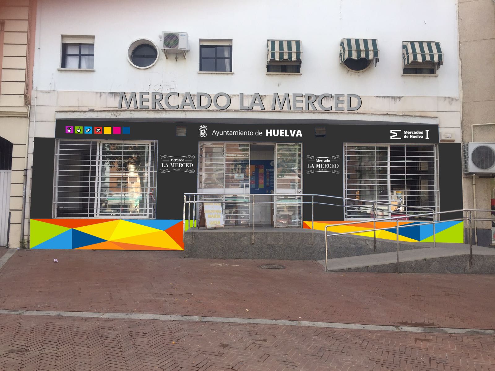 Fachada de la galería comercial.