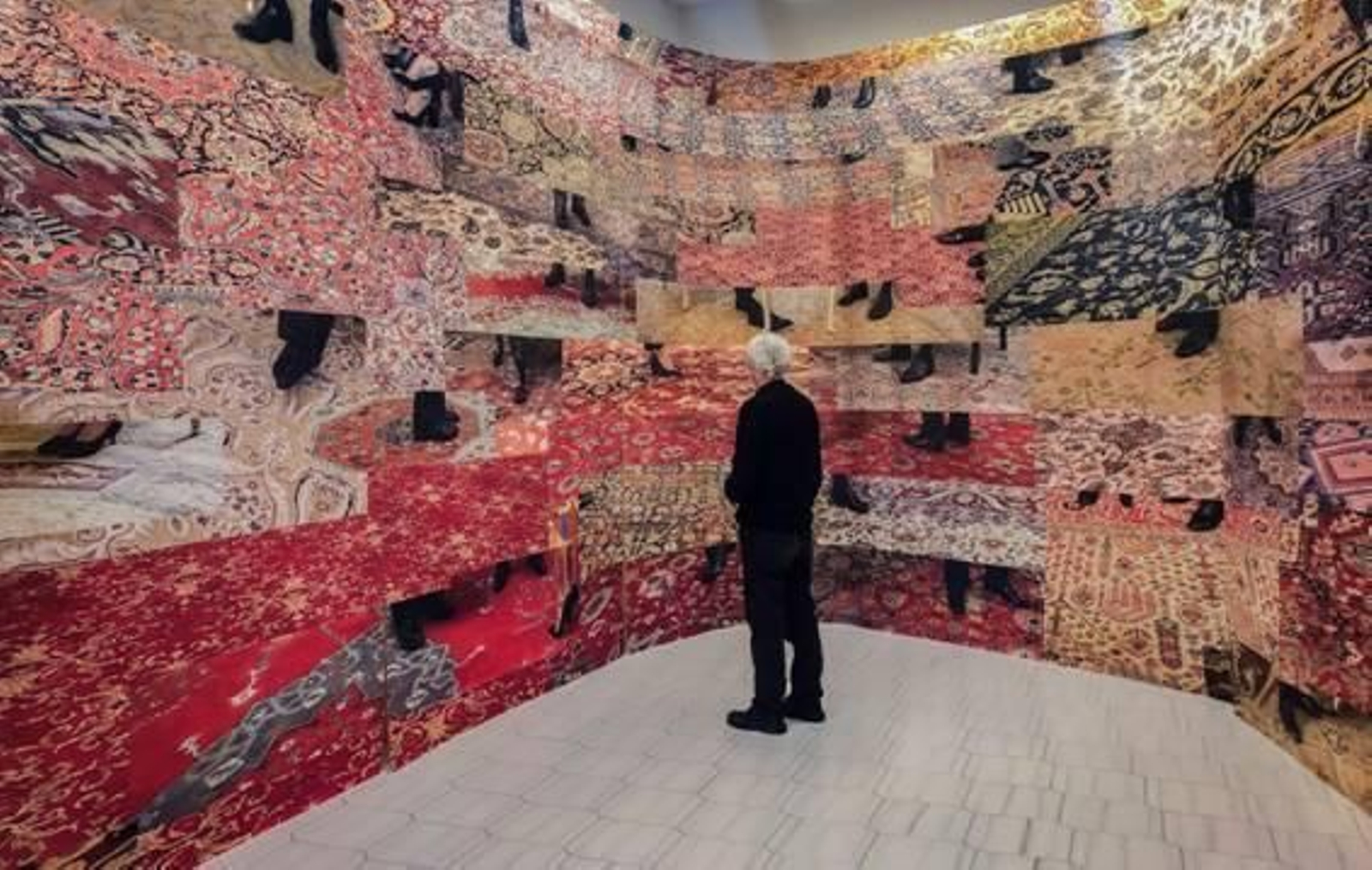 La obra 'Patchworks' que da título a la muestra en JMgalería.