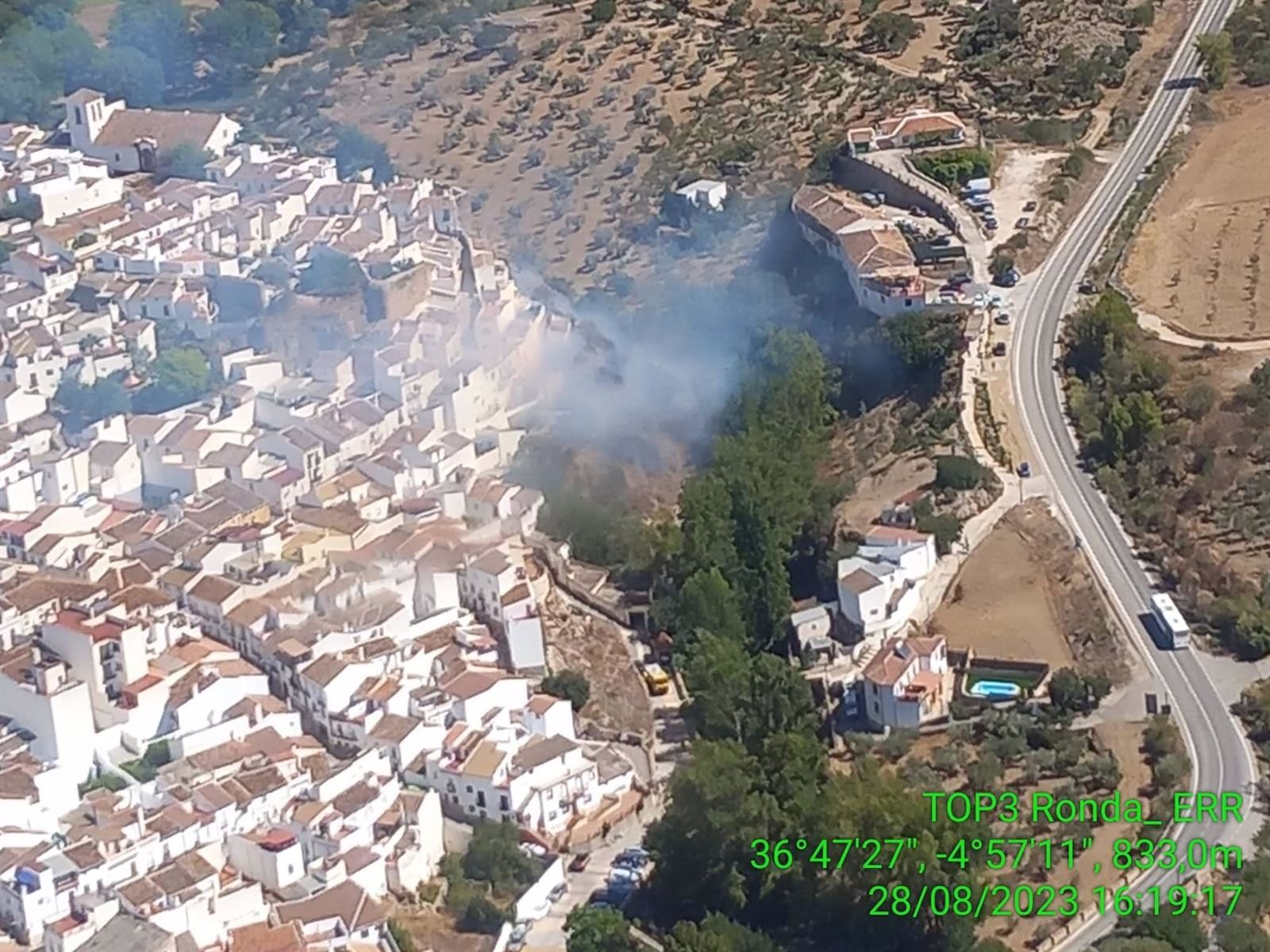 Incendio en El Burgo.