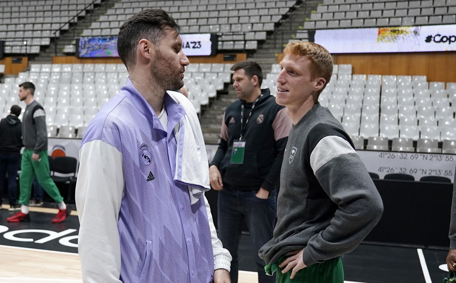 Rudy Fernández y Alberto Díaz charlan