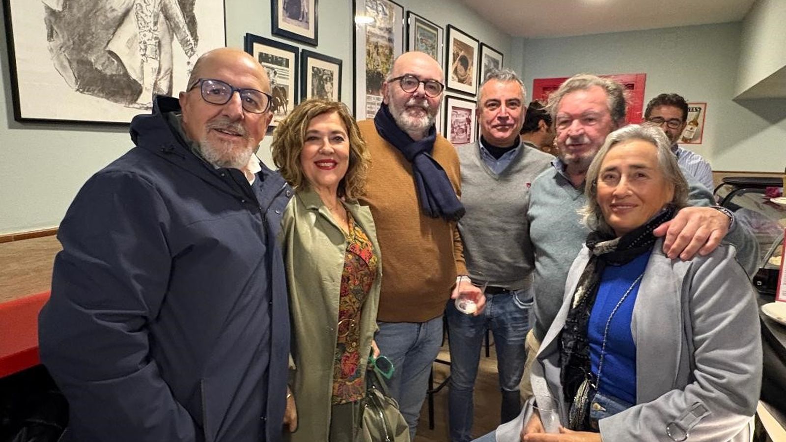 Luis Frade, Marisa de las Cuevas, Manolo Pérez Fabra, Ángel Núñez, Miguel Ángel Martínez Villar y Carmen Morillo.