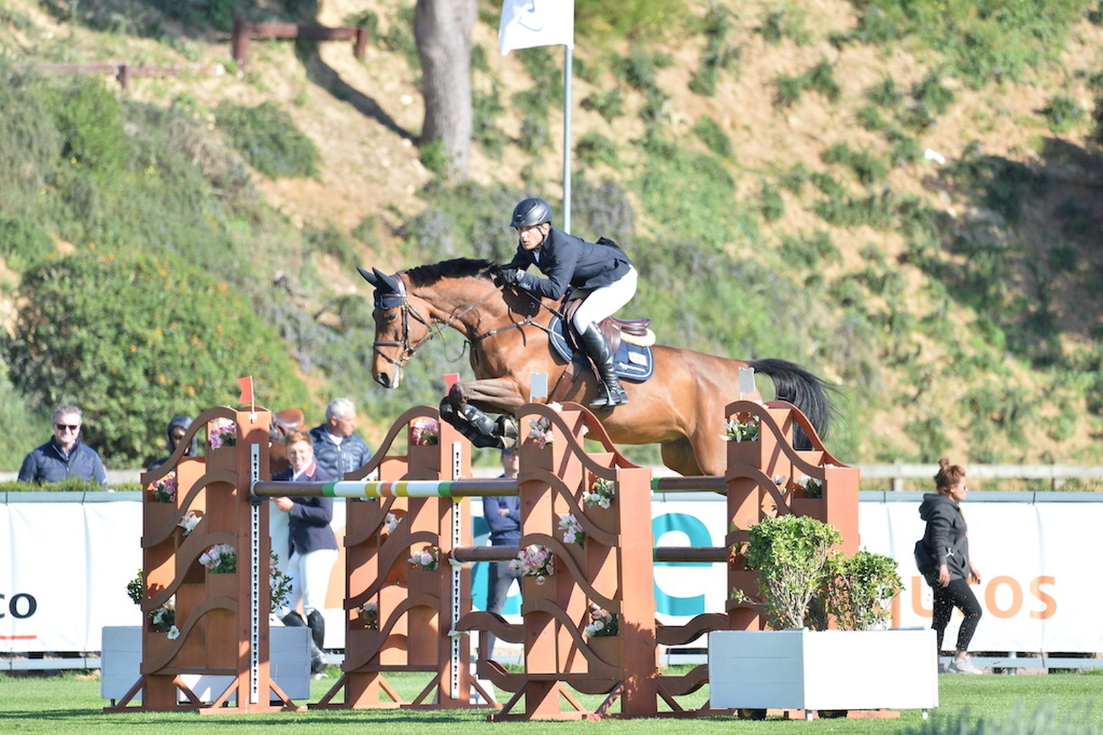 El alemán Kohlbrandt, ganador de la final de 7 años, ayer en plena prueba.