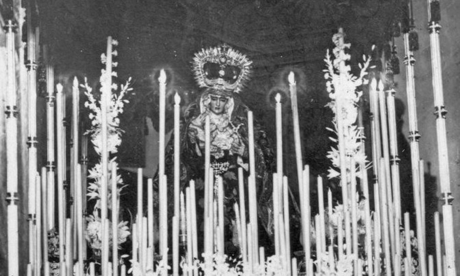 La Virgen de las Lágrimas, en una fotografía de principios del XX