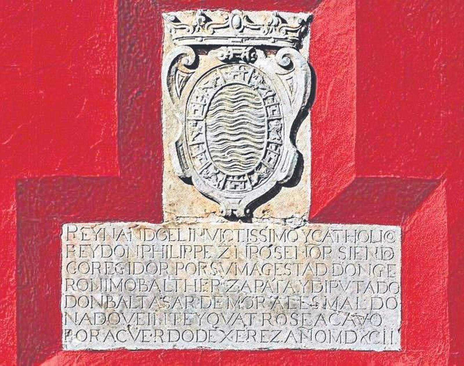 Lápida de la construcción de los almacenes del molino. S. XVI. Lápida de la construcción de los almacenes del molino. S. XVI.