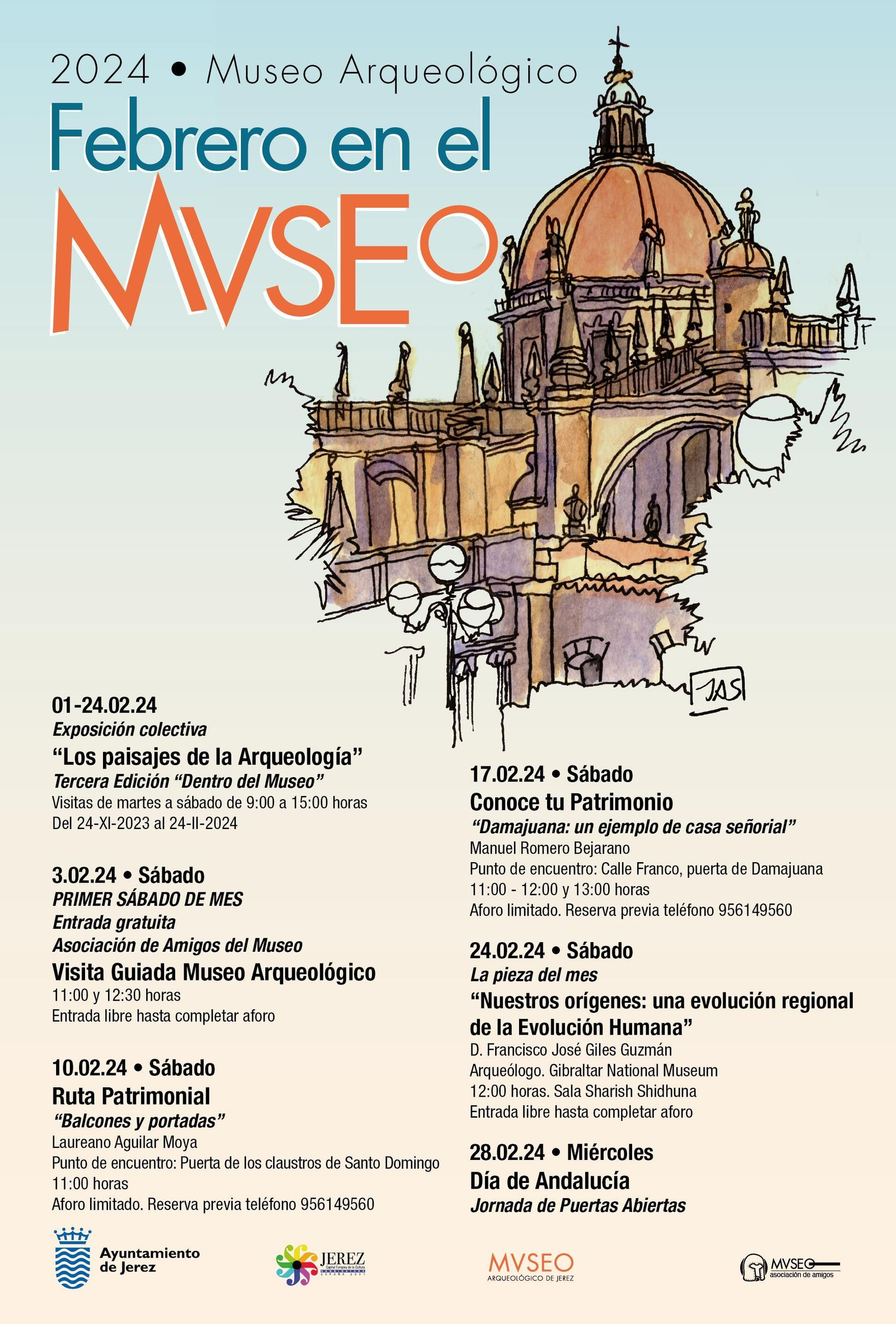 Cartel de febrero del Museo Arqueológico.