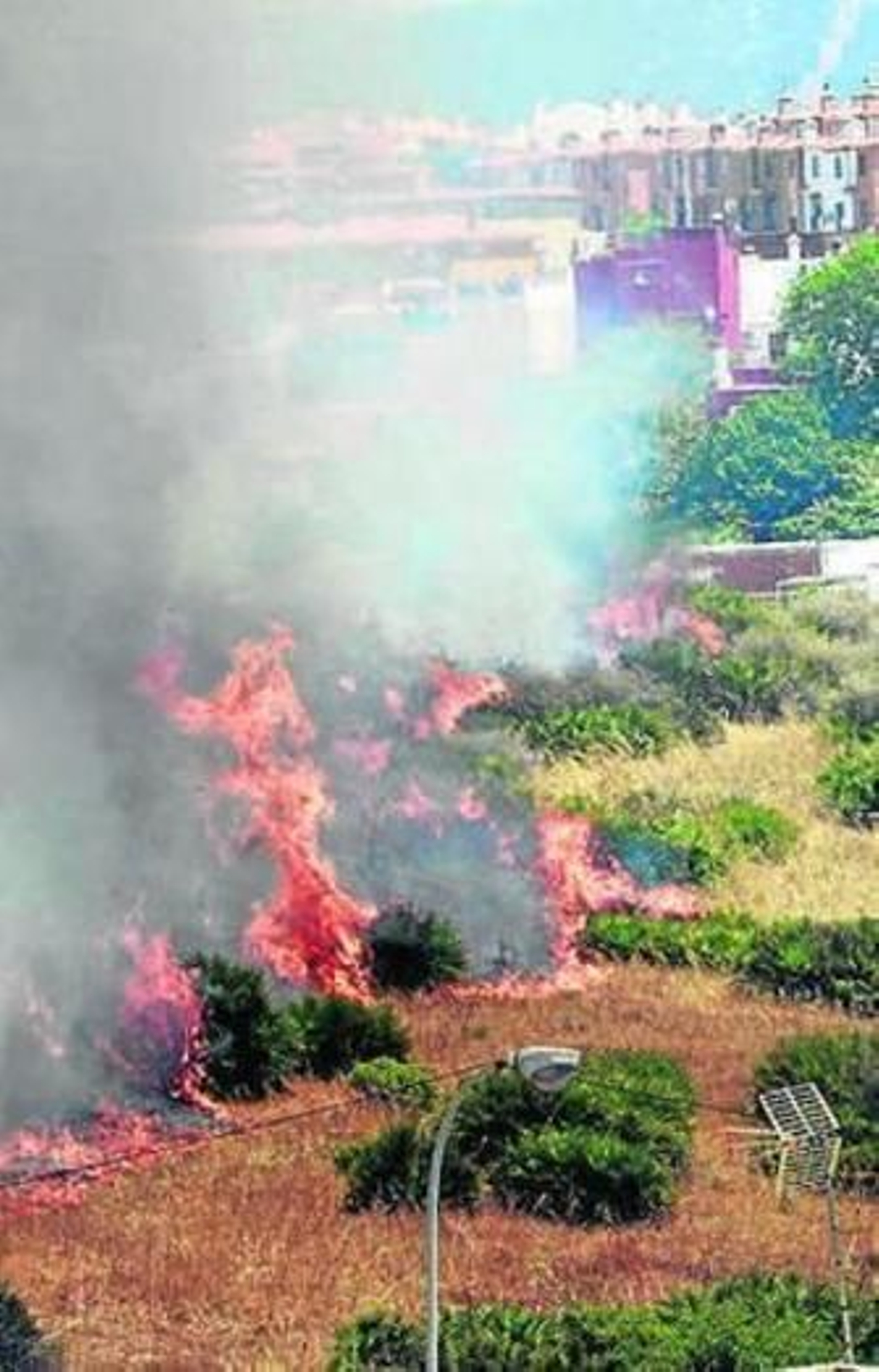 Un incendio de este verano.