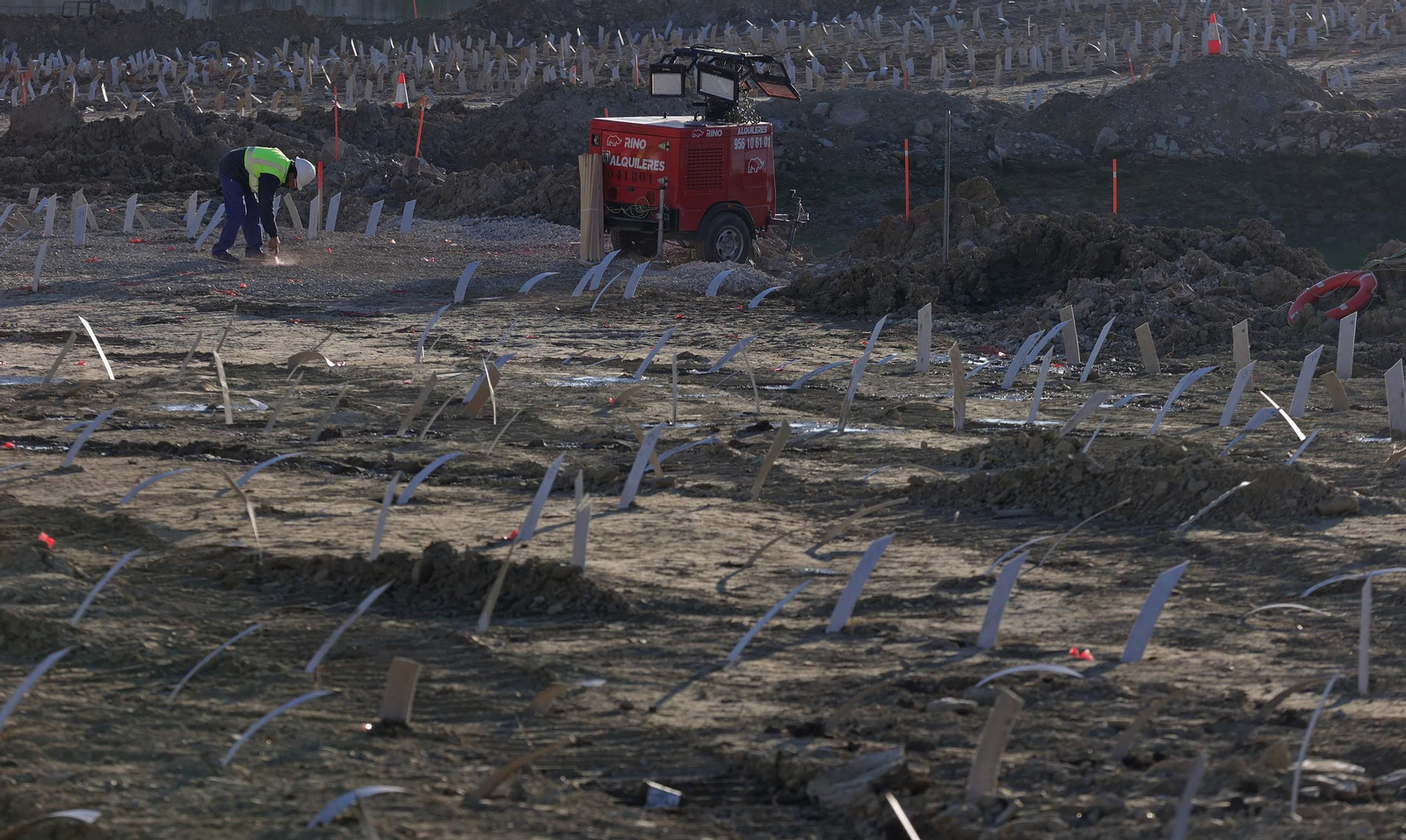 Fotos de las obras del nuevo muelle de Galera en el Puerto de Algeciras