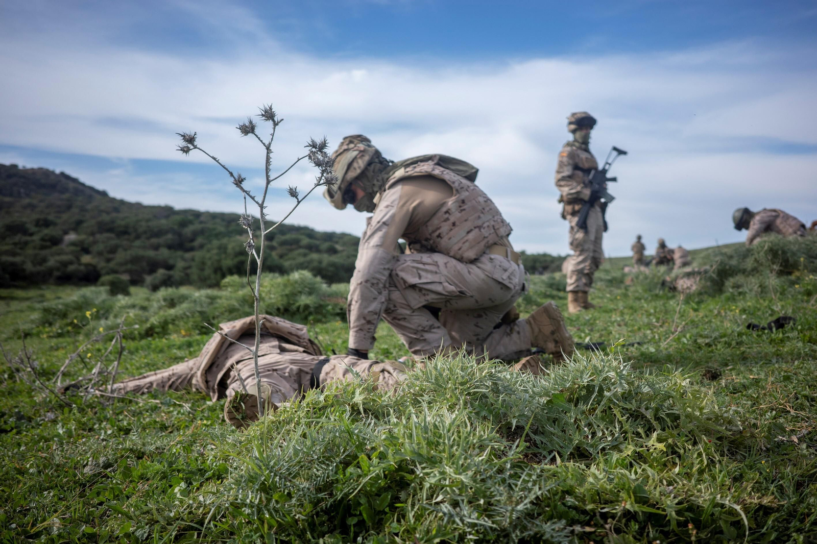 Así se instruyen los soldados ucranianos con la Infantería de Marina en Cádiz, en imágenes