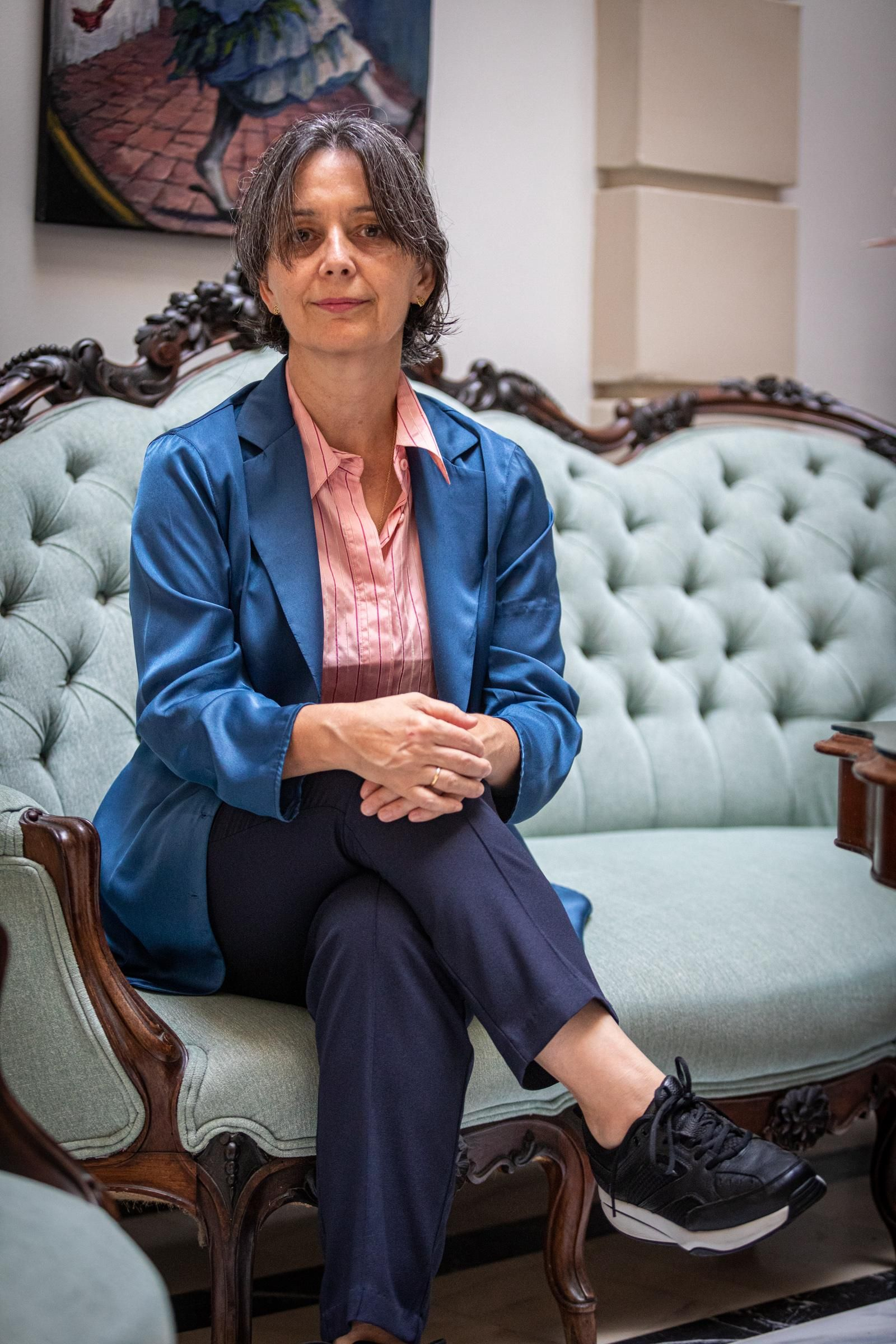 Arantxa Aguirre, en el hotel Las Cortes de Cádiz.