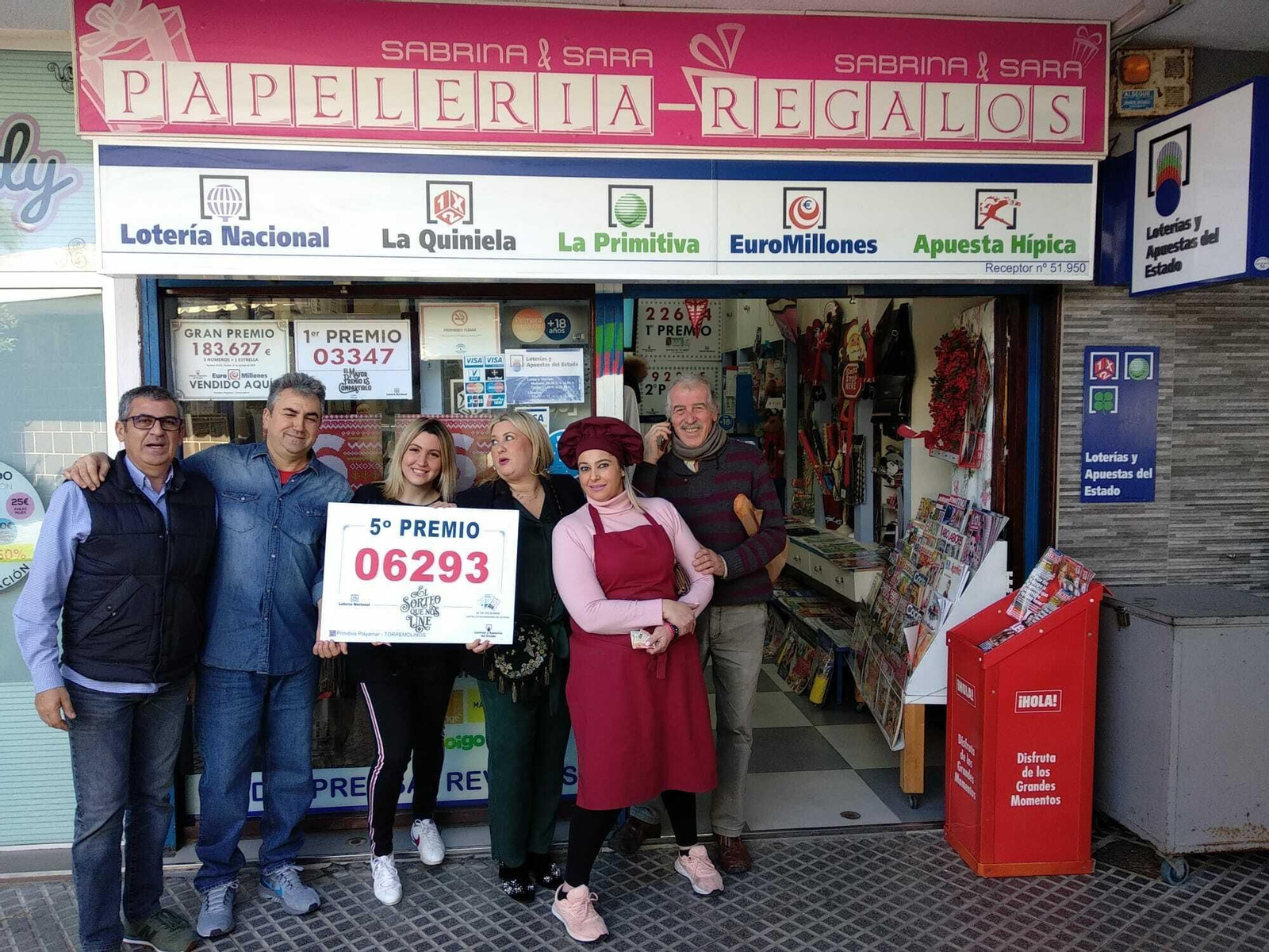 Las fotos de los premios de la Lotería de Navidad en Málaga