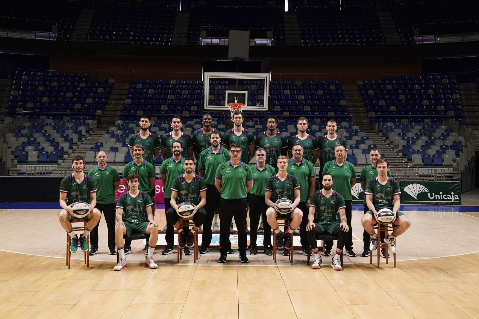 La plantilla del Unicaja que irá a Madrid a la Copa.