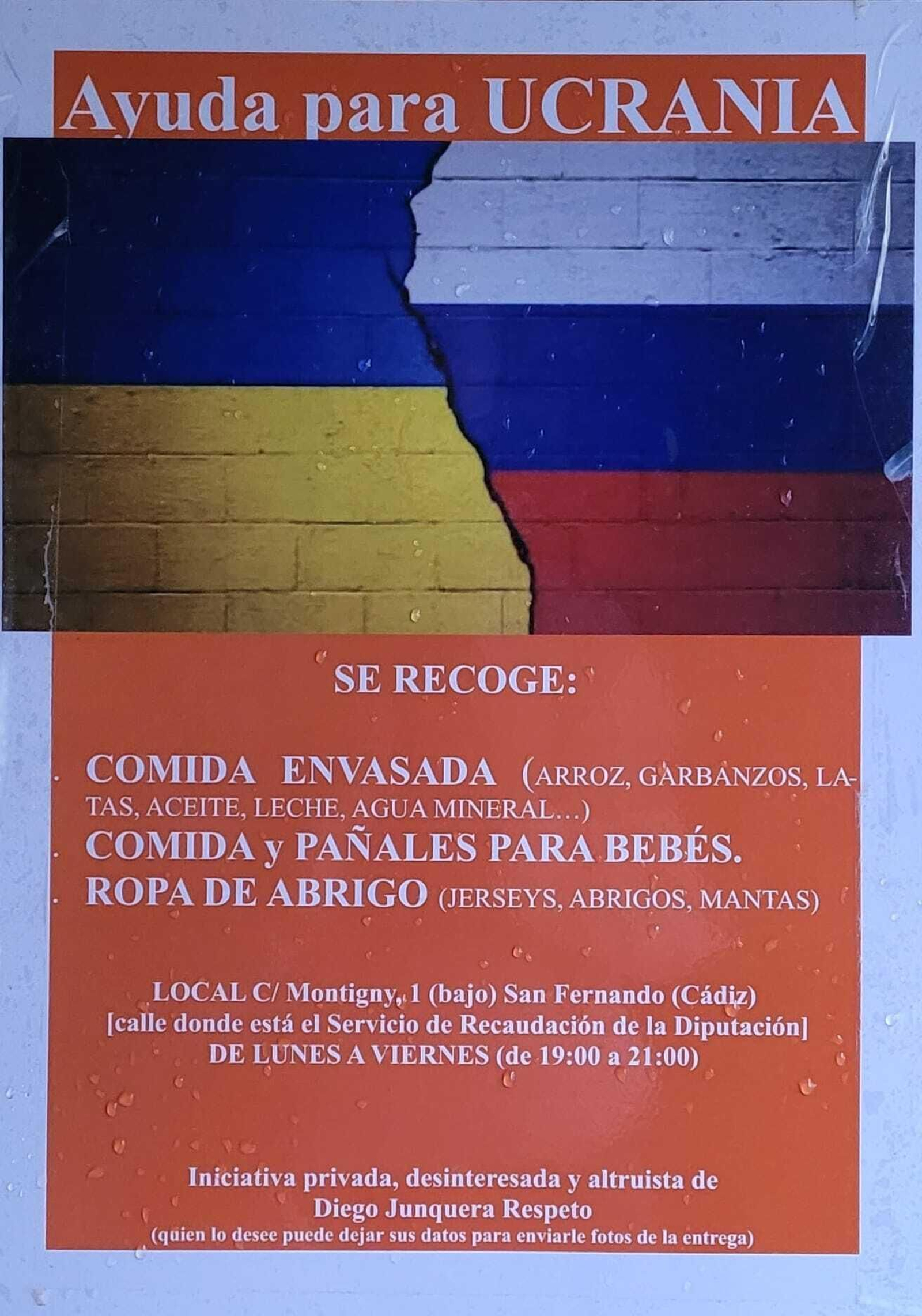 Cartel con los datos de la iniciativa de Diego Junquera.