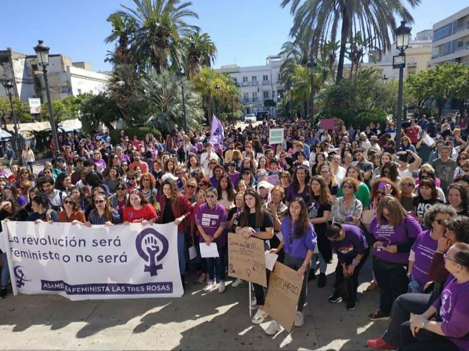 Una de las últimas movilizaciones contra la violencia machista en la plaza Peral.