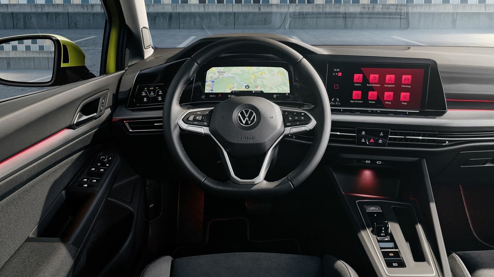 Interior del nuevo Volkswagen Golf.