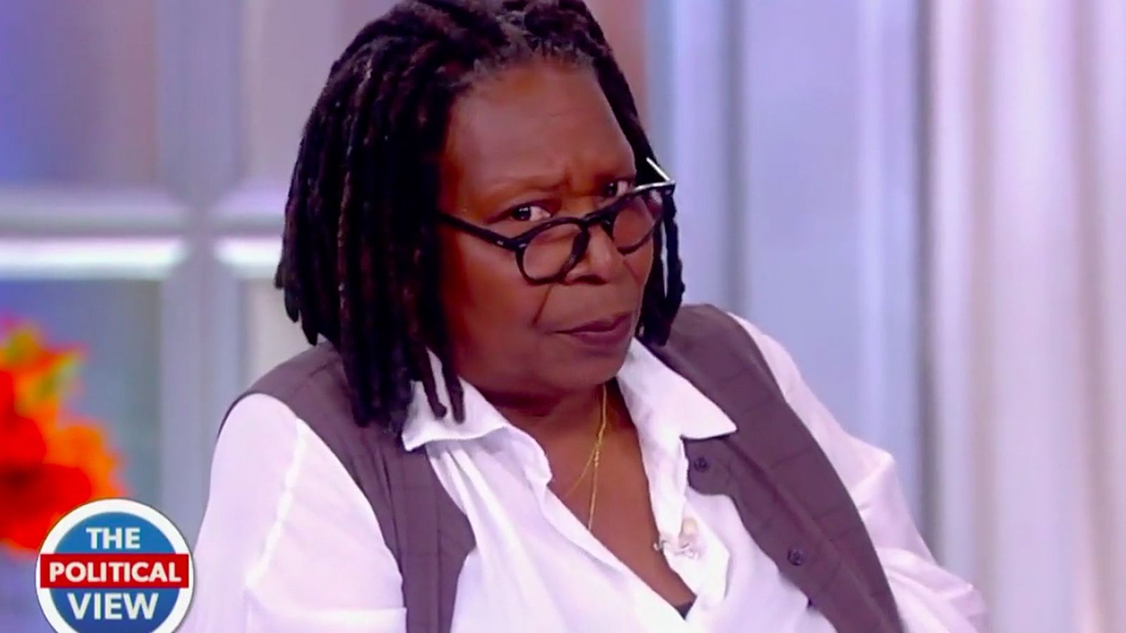 La  actriz, en una entrevista en televisión.