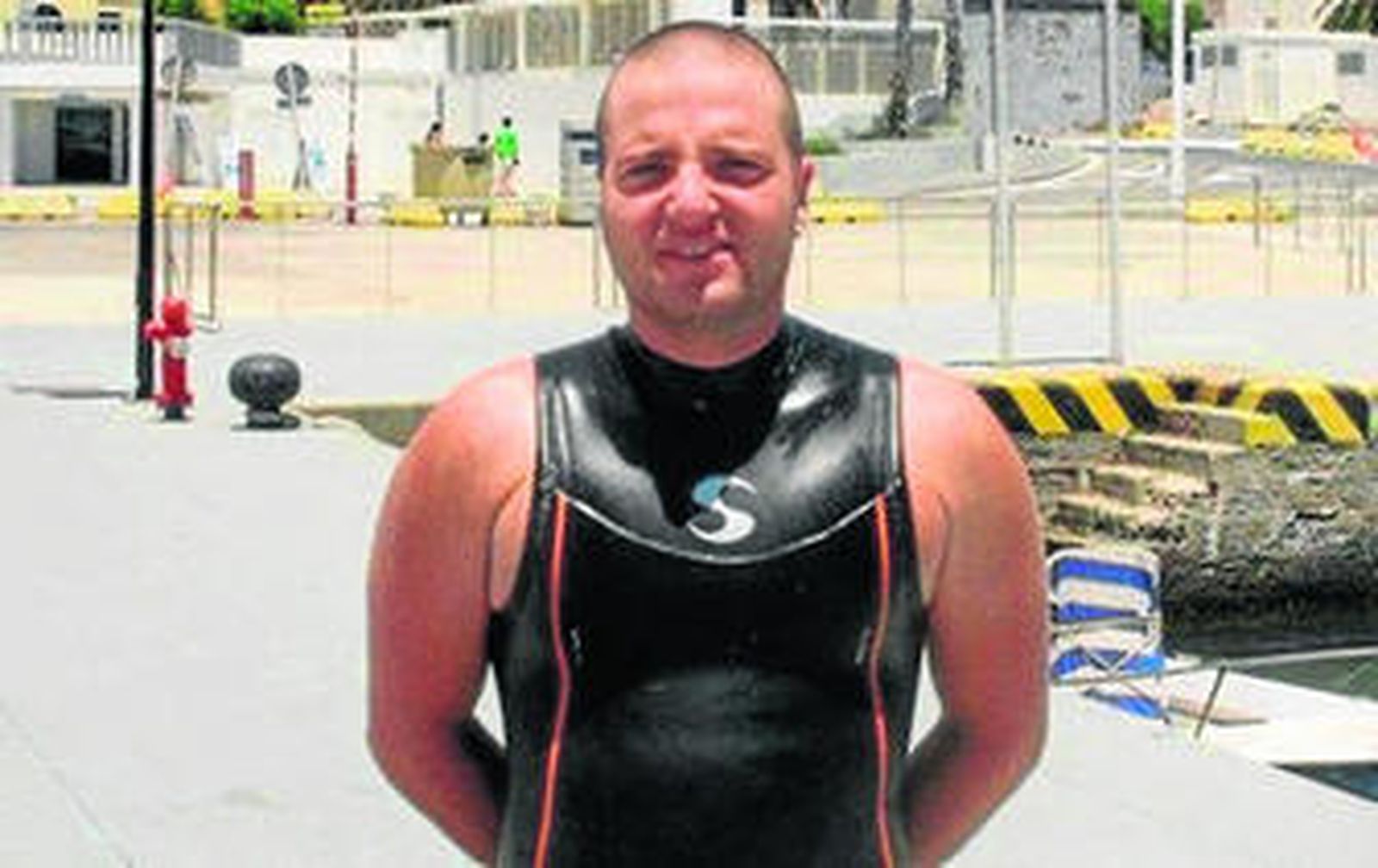 Javier Sempere, en la isla de Tarifa.