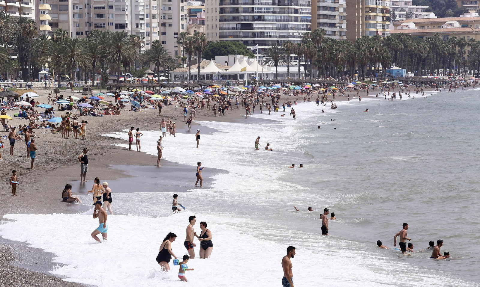 La playa de La Malagueta.