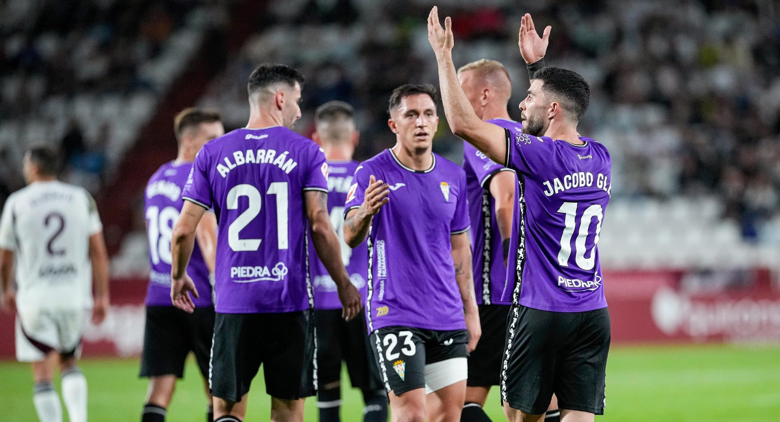 Jacobo celebra el gol que sirvió al Córdoba CF para empatar en Albacete. Jacobo celebra el gol que sirvió al Córdoba CF para empatar en Albacete.