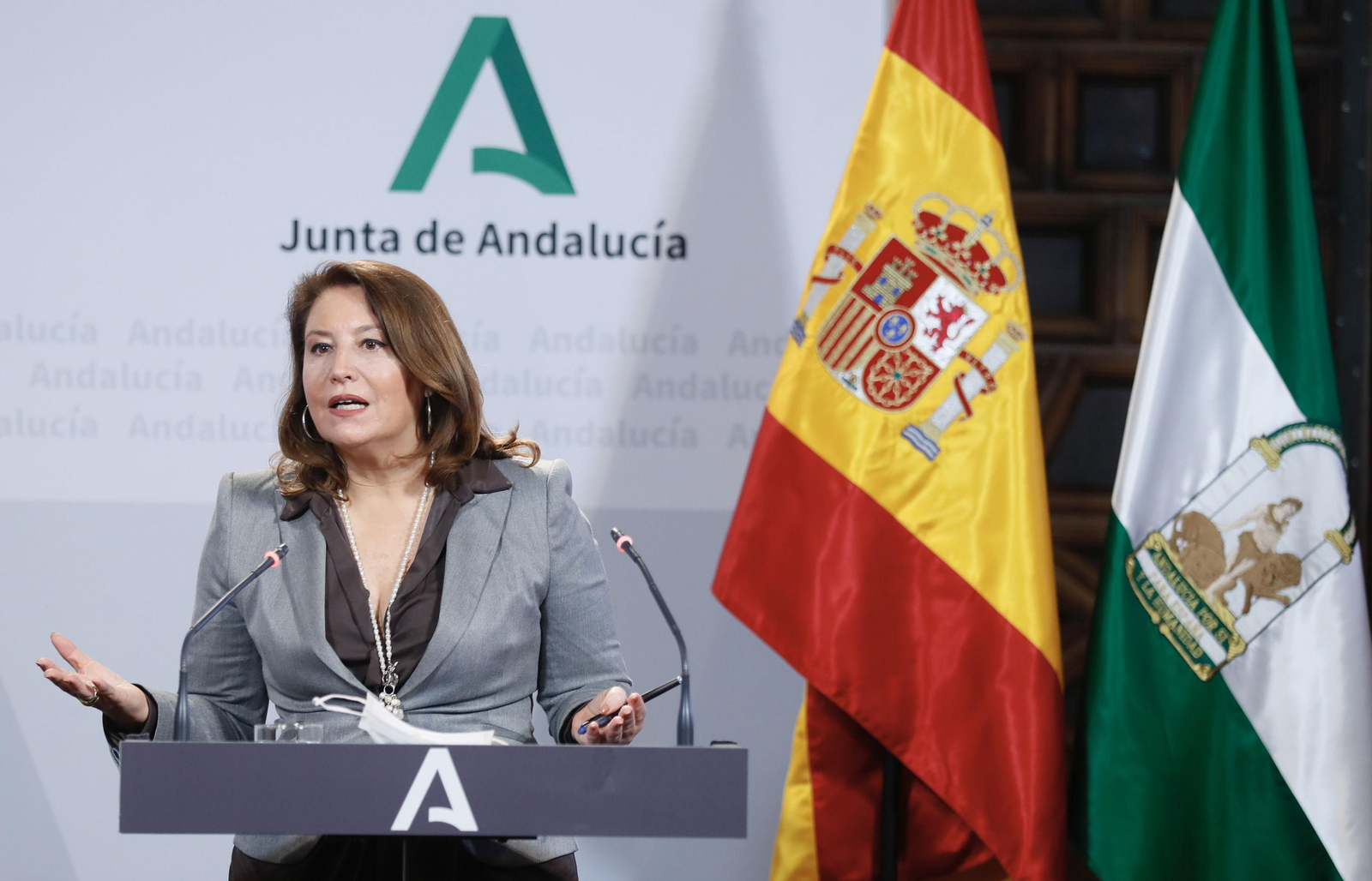 Carmen Crespo, en el consejo de Gobierno de este martes.