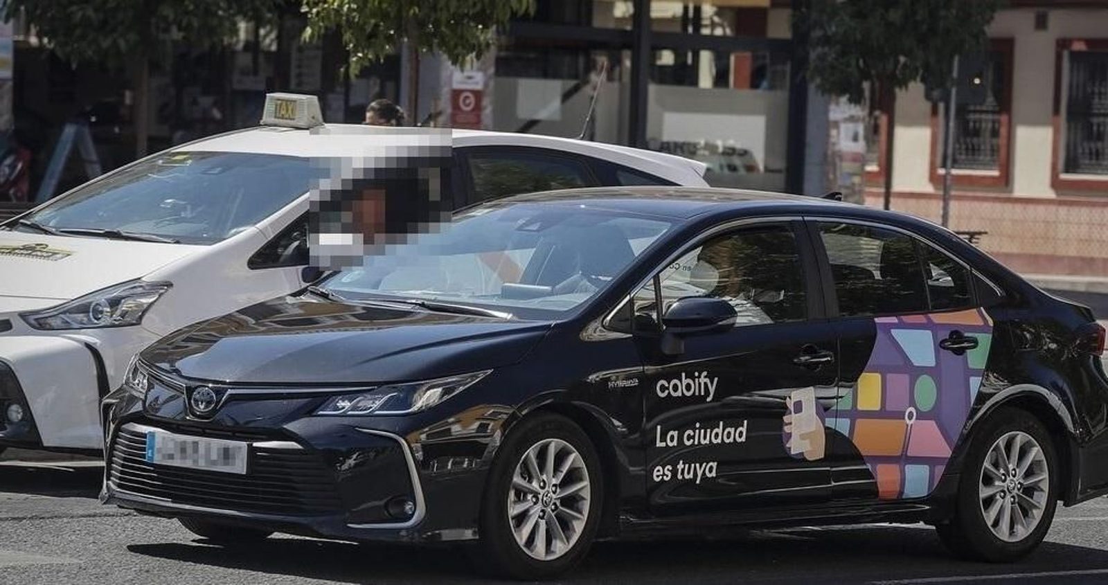 Un vehículo de la compañía Cabify.