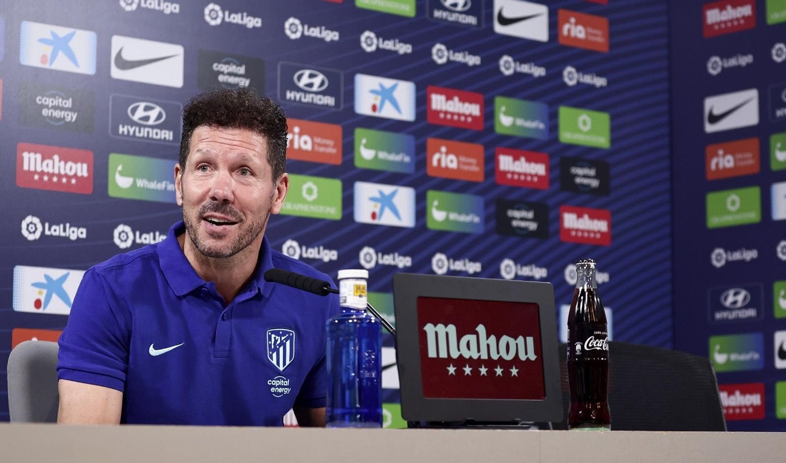 Simeone, en  su comparecencia de prensa.
