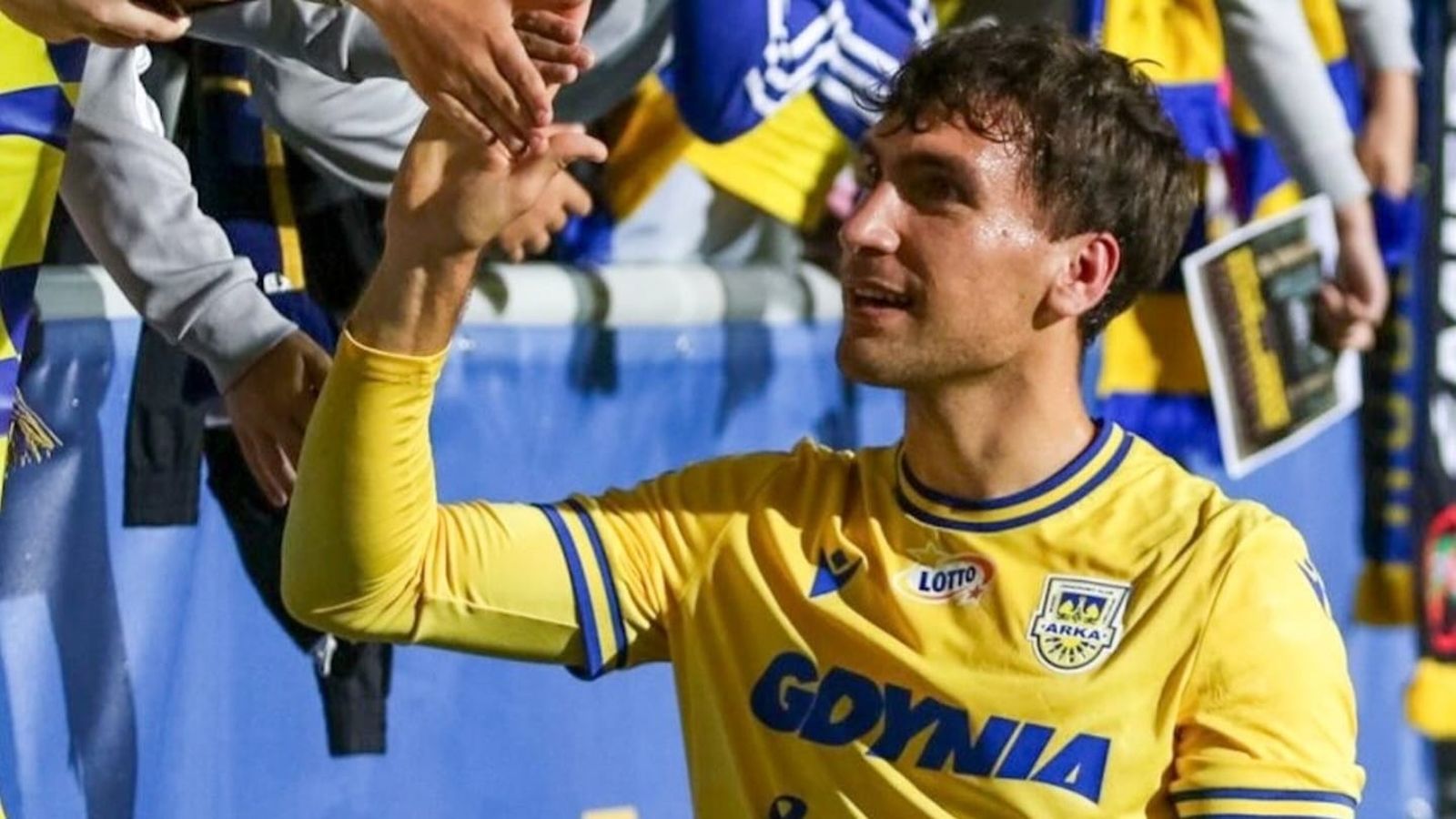 Diego Percan, en su presentación con el Arka Gdynia polaco.