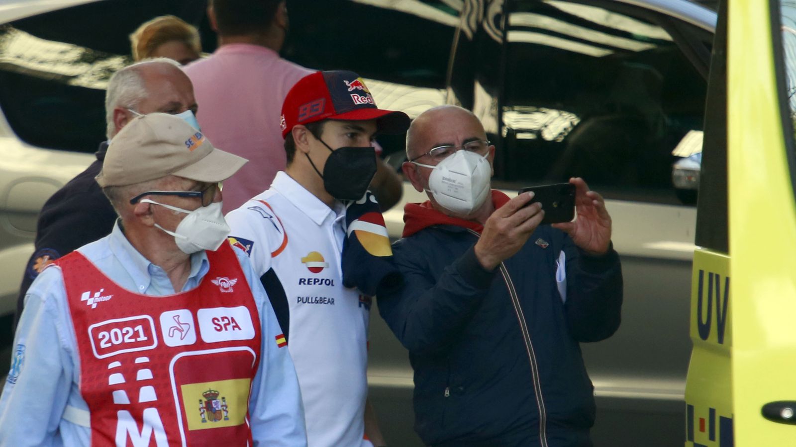 Imágenes de Marc Márquez en urgencias del Hospital HLA Jerez Puerta del Sur