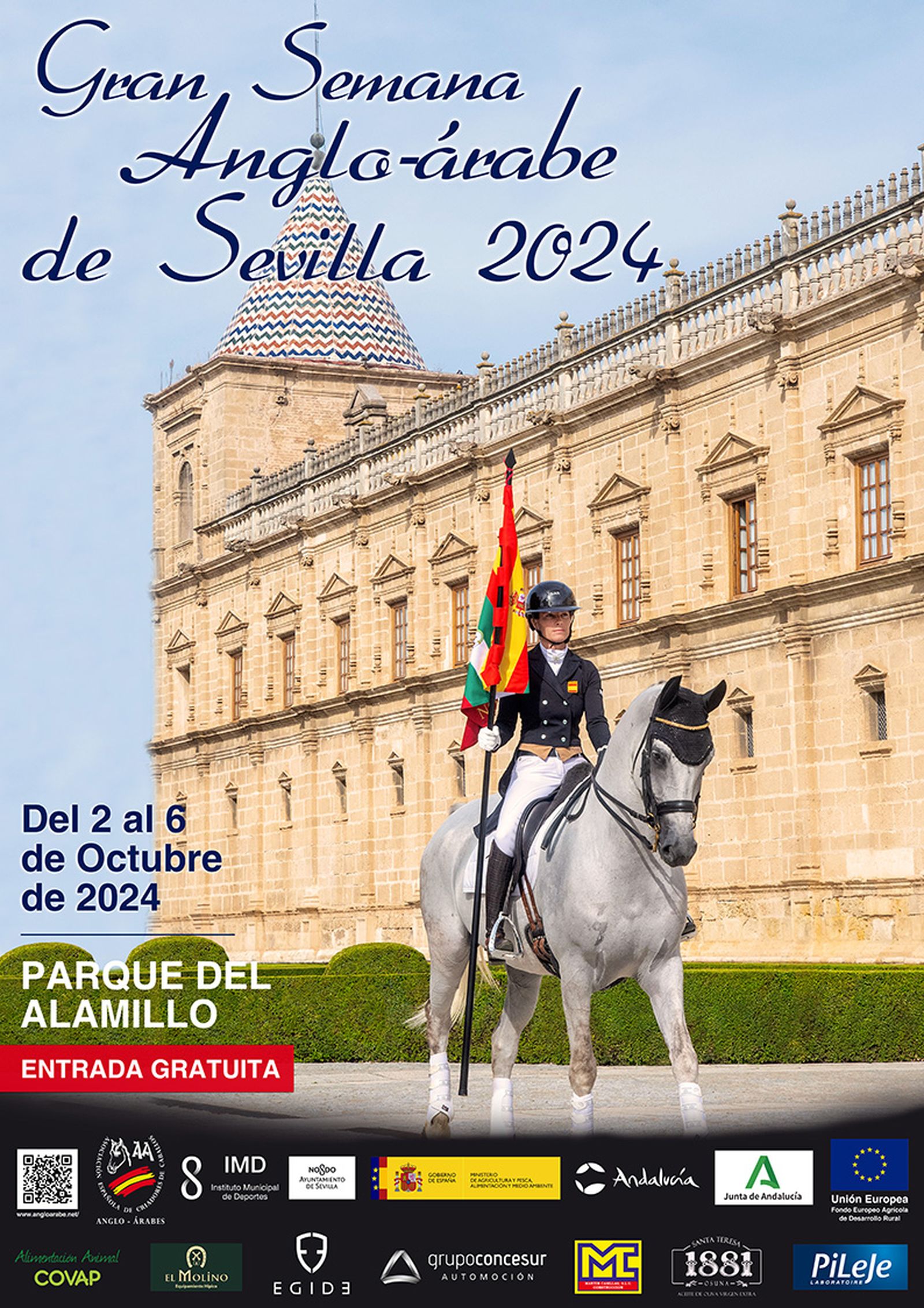 Cartel de presentación de la Gran Semana Anglo-árabe de Sevilla 2024.