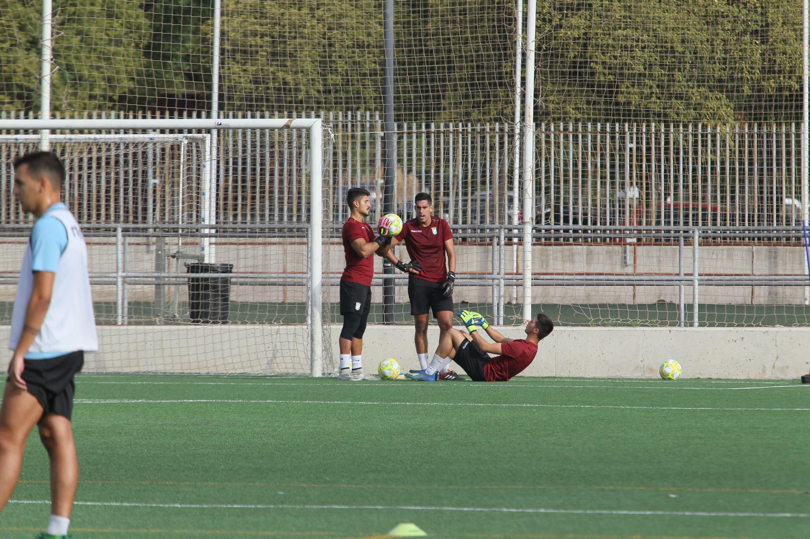 Miguel, con el balón en las manos, en un entrenamiento en La Granja.