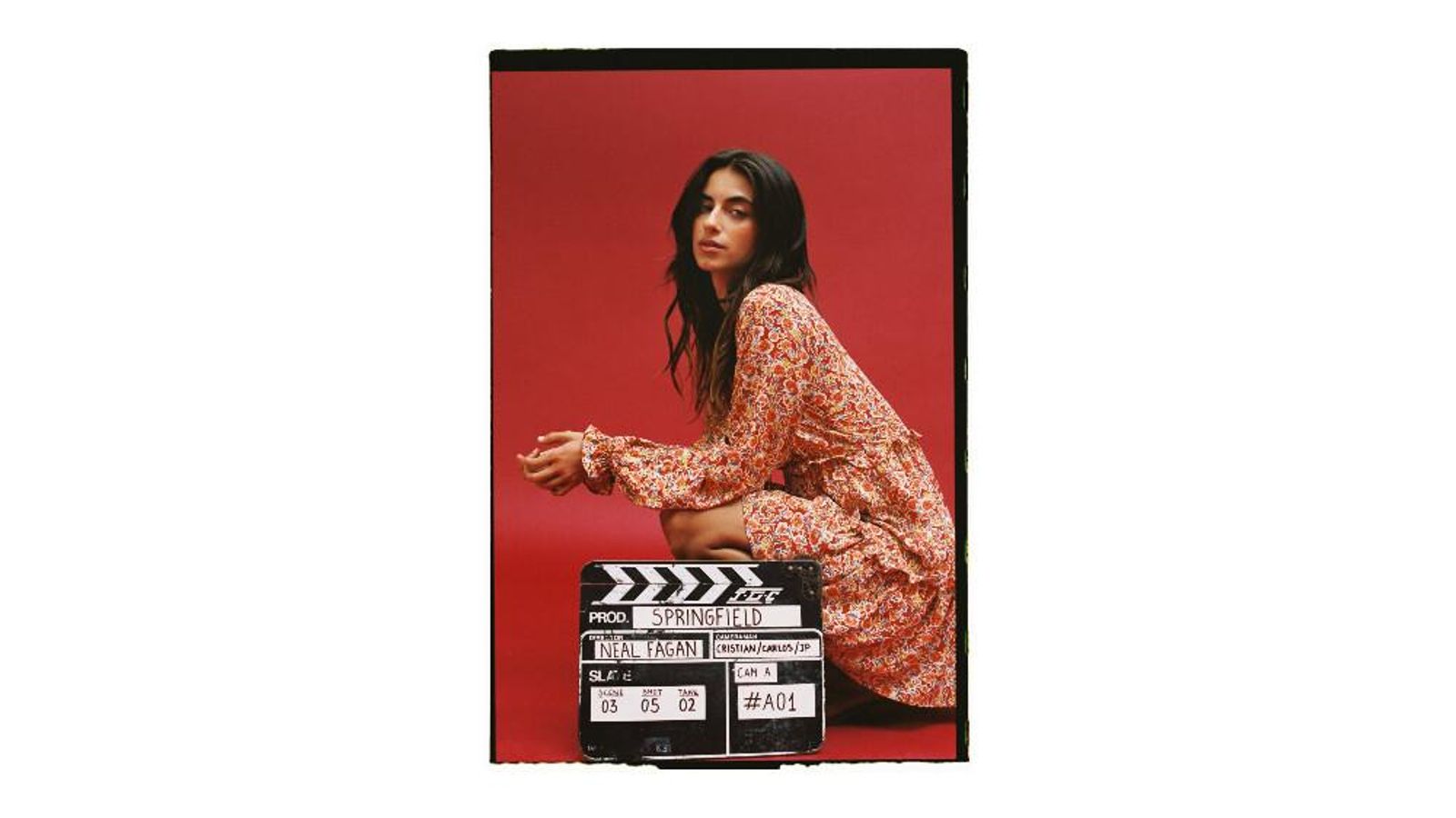 Vestido con volantes estampado