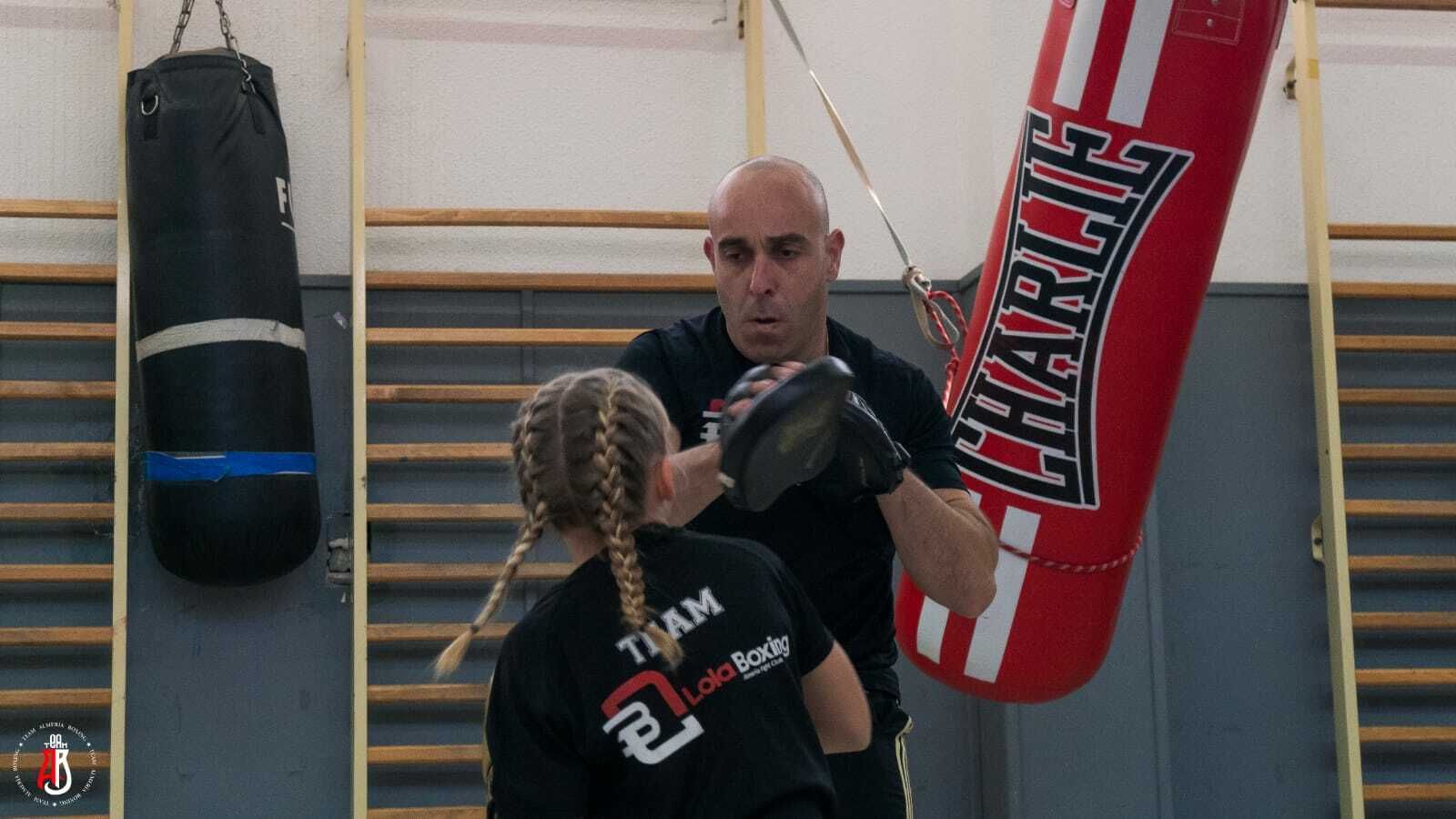 La almeriense, en pleno entrenamiento.