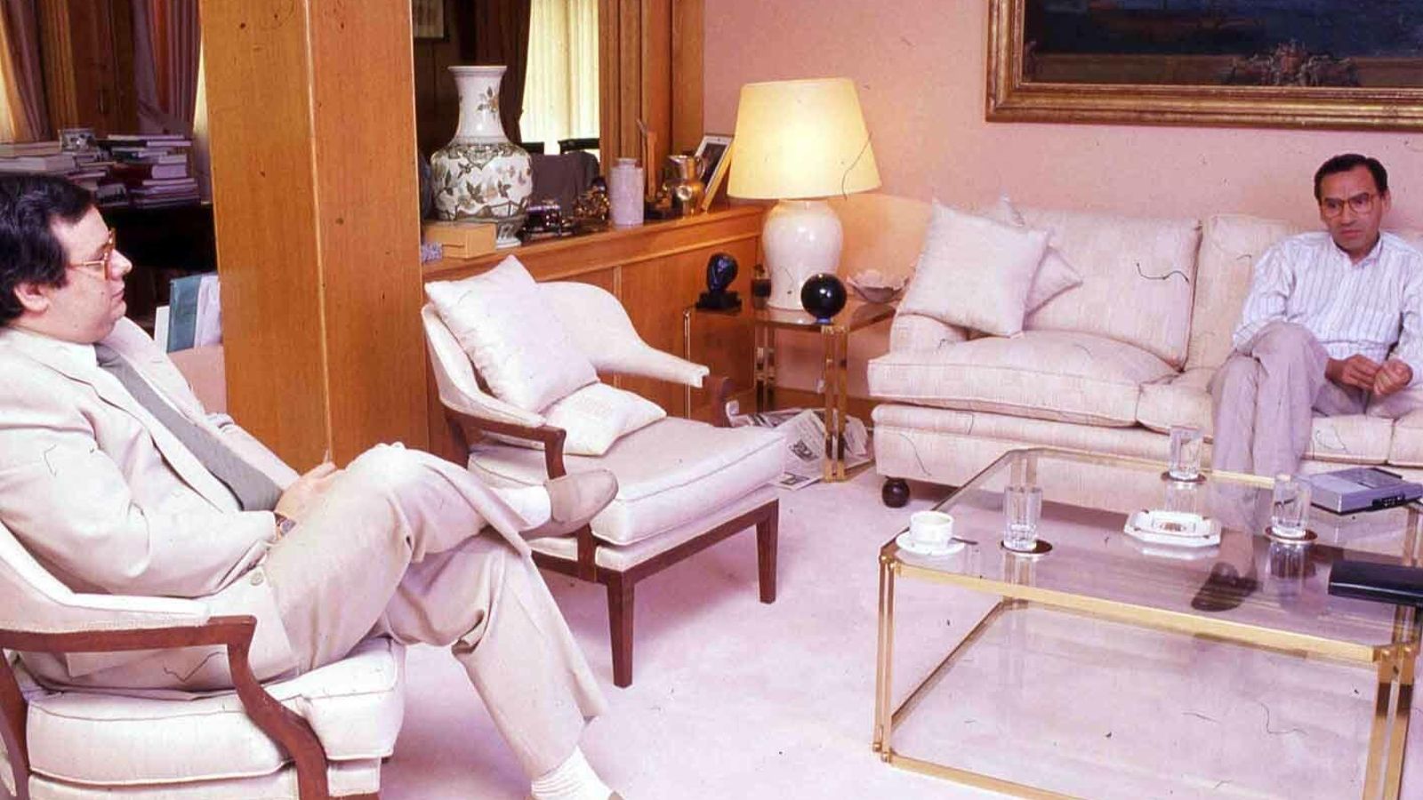 Entrevistando a Alfonso Guerra para la revista Panorama