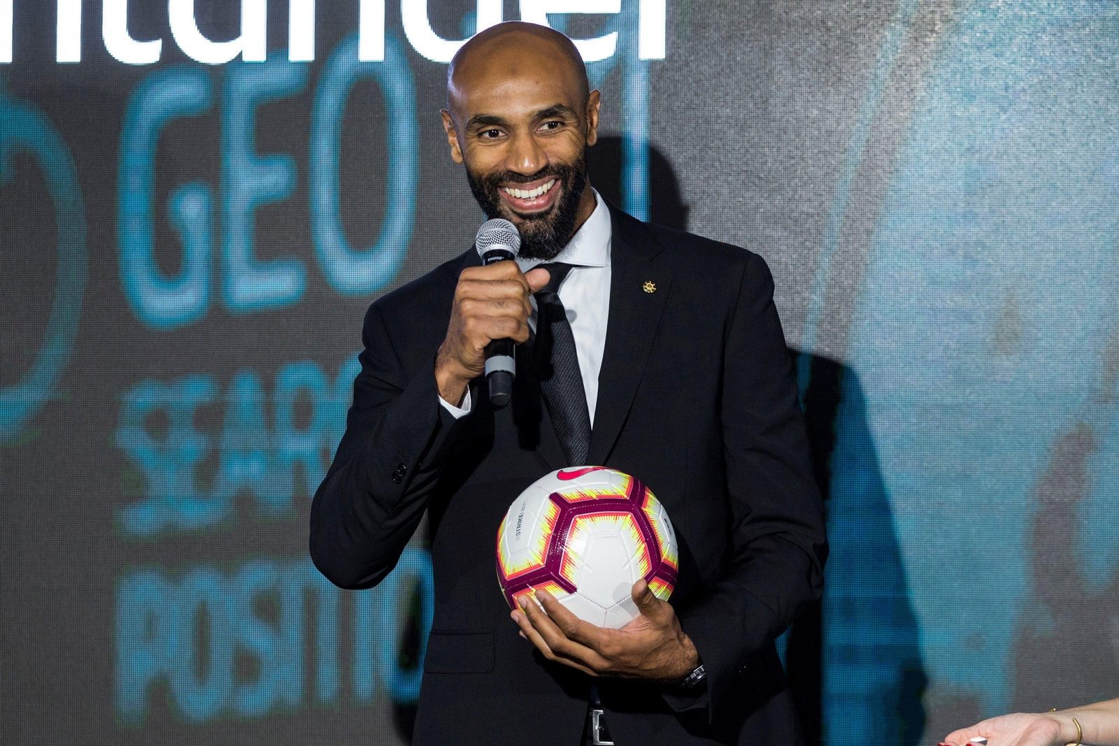 Frederic Kanoute, este miércoles en la sede de LaLiga.