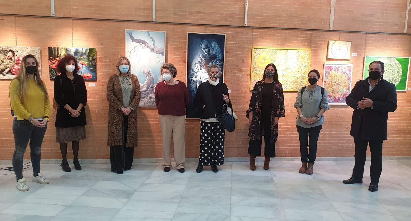 Un momento de la inauguración de la exposición.