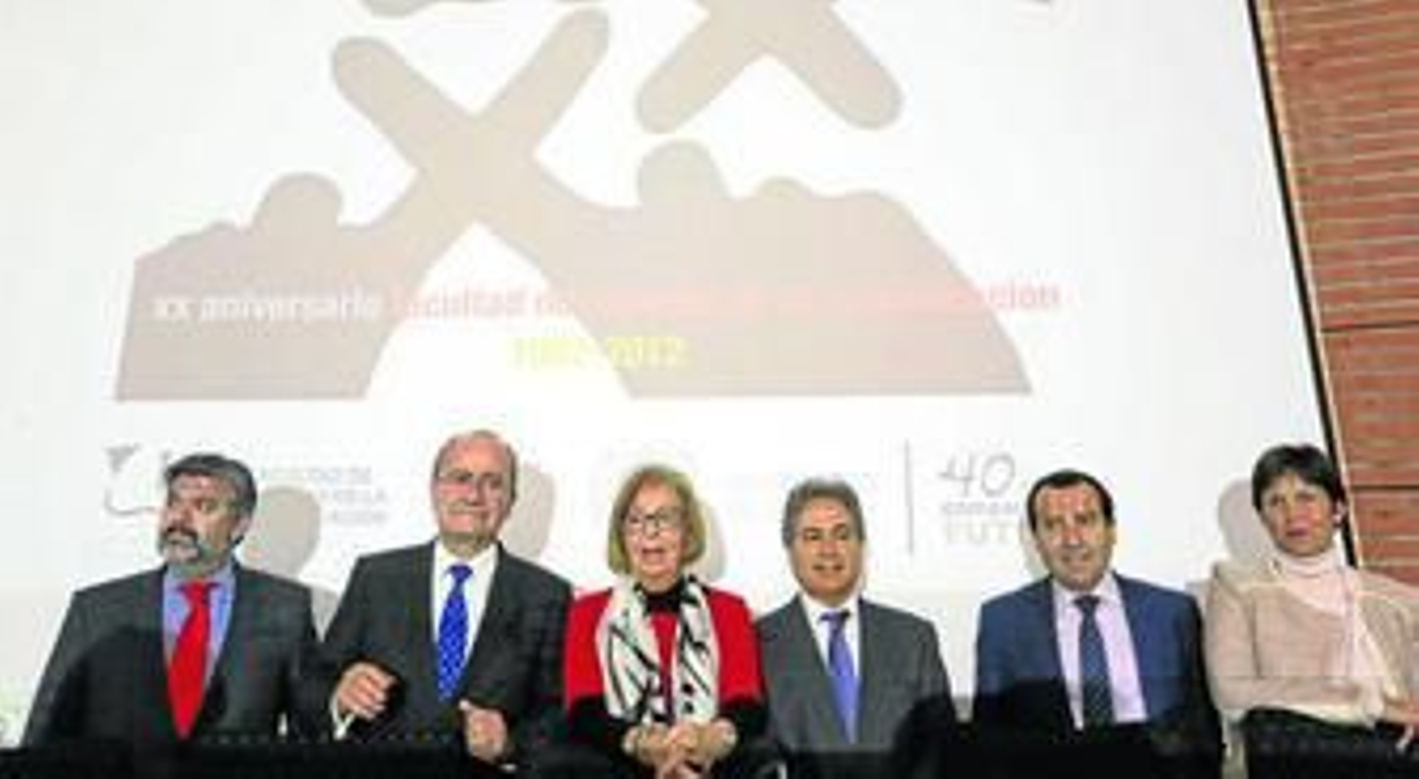 David García, Francisco de la Torre, Adelaida de la Calle, Juan Antonio García Galindo, José Luis Ruiz Espejo y Marta Rueda, ayer.