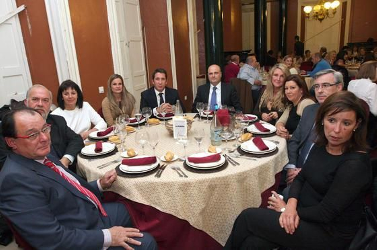 De izquierda a derecha, José Zamora, Manuel Infante, Ana Romero Gómez, Rocío Mazo Márquez, Ruperto Gallardo, Ramón Fernández Beviá, Claudina Clauss, Carolina Zabalo, Javier Carmona y Pilar Carmona.