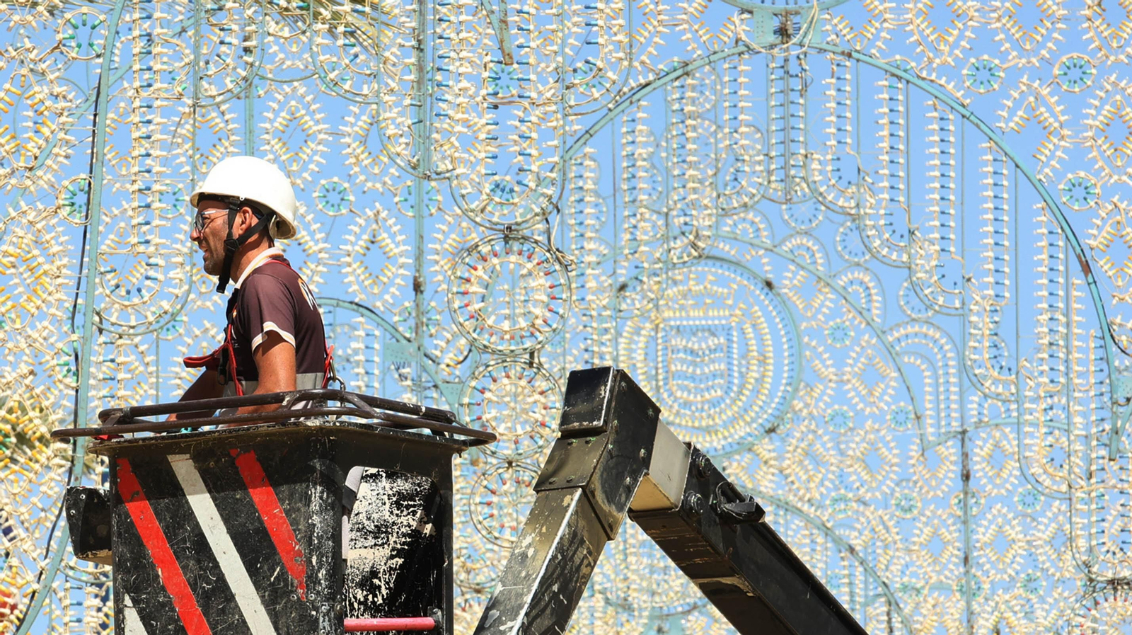 El montaje de la Feria de Jerez va a buen ritmo