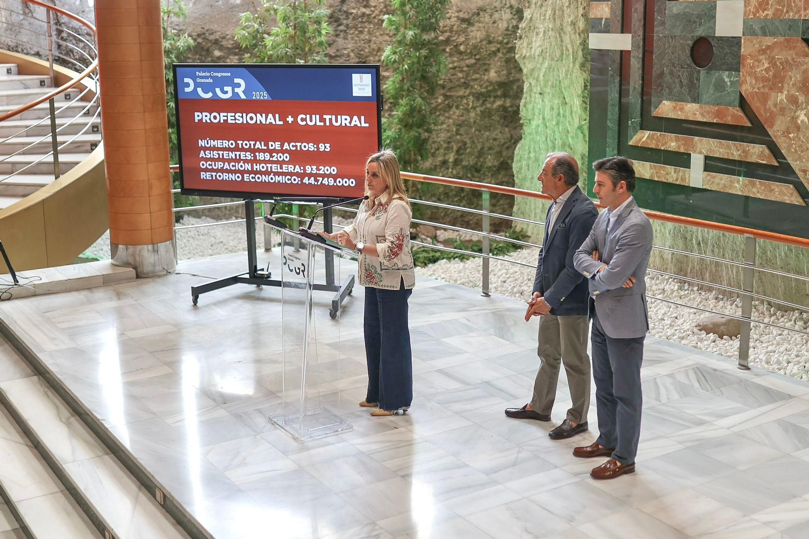 Imagen de la rueda de prensa celebrada en el Palacio de Congresos
