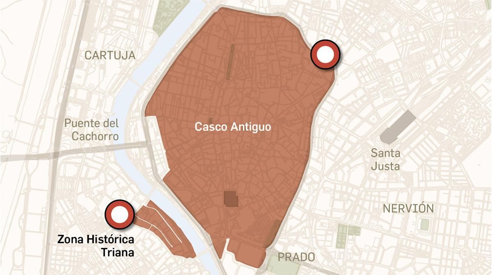 Plan Respira: Guía para circular en el Centro y Casco Histórico de Triana