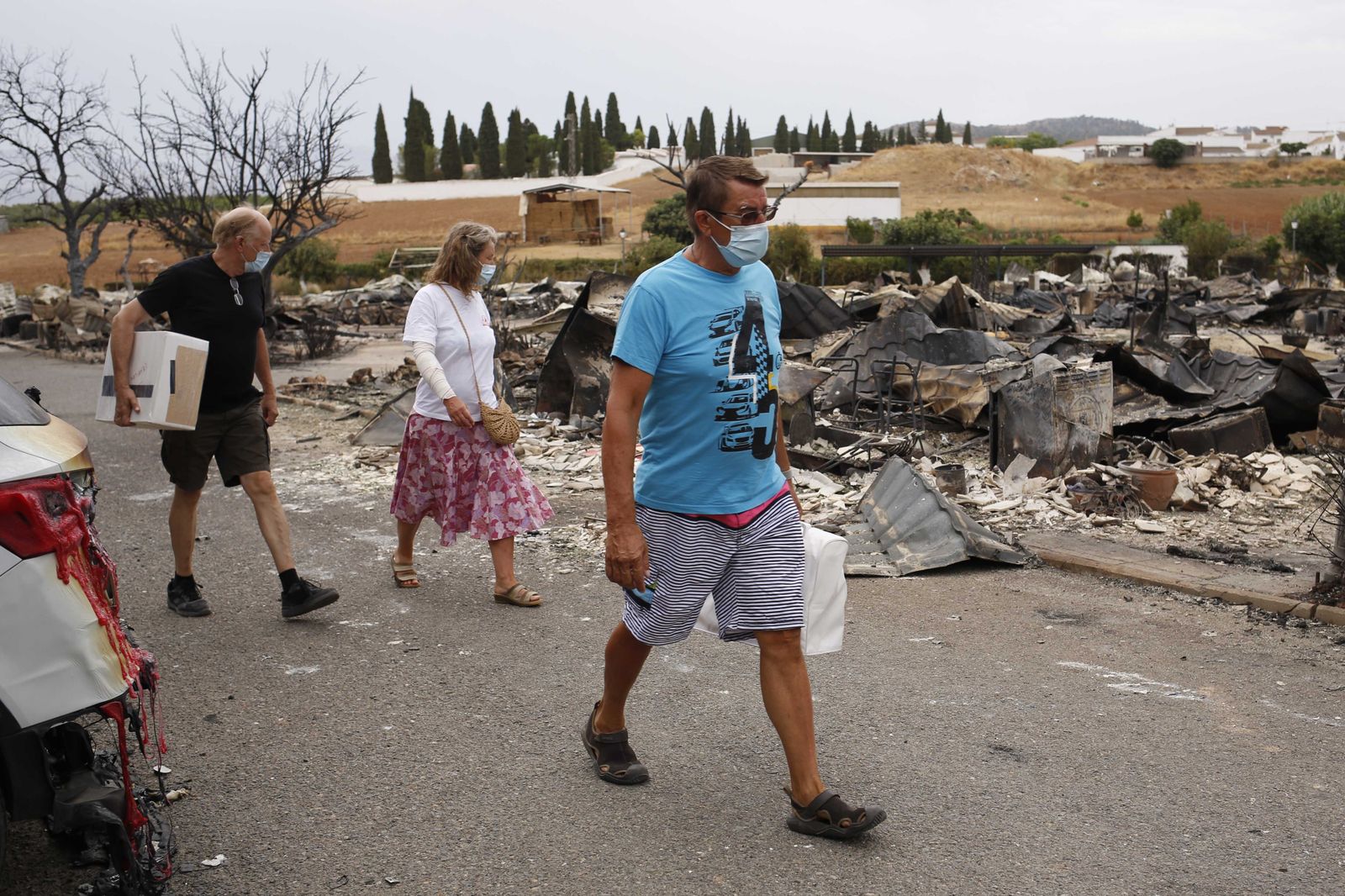 Las fotos del camping de Mollina, arrasado por el incendio
