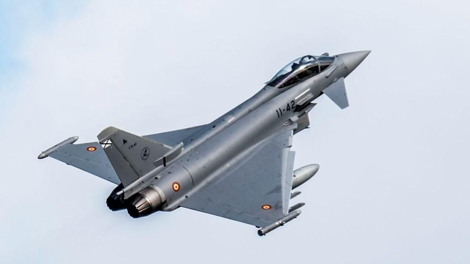 Uno de los Eurofighter que España ha enviado a Lituania.