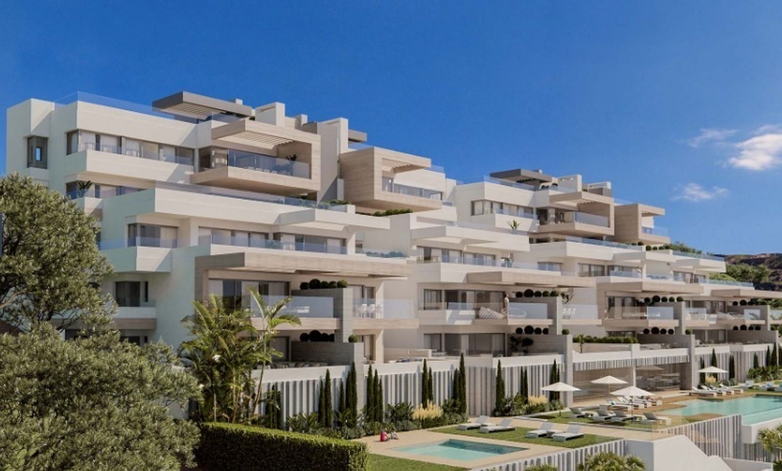 Infografía de la nueva promoción de viviendas en Estepona.