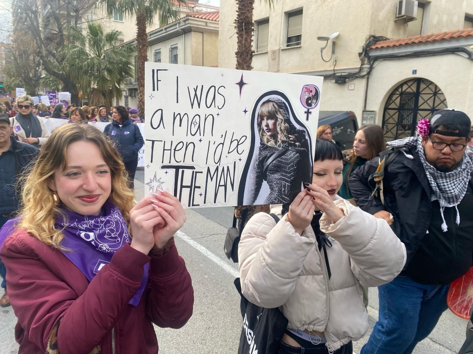 Manifestación del Día Internacional de la Mujer en Jaén.